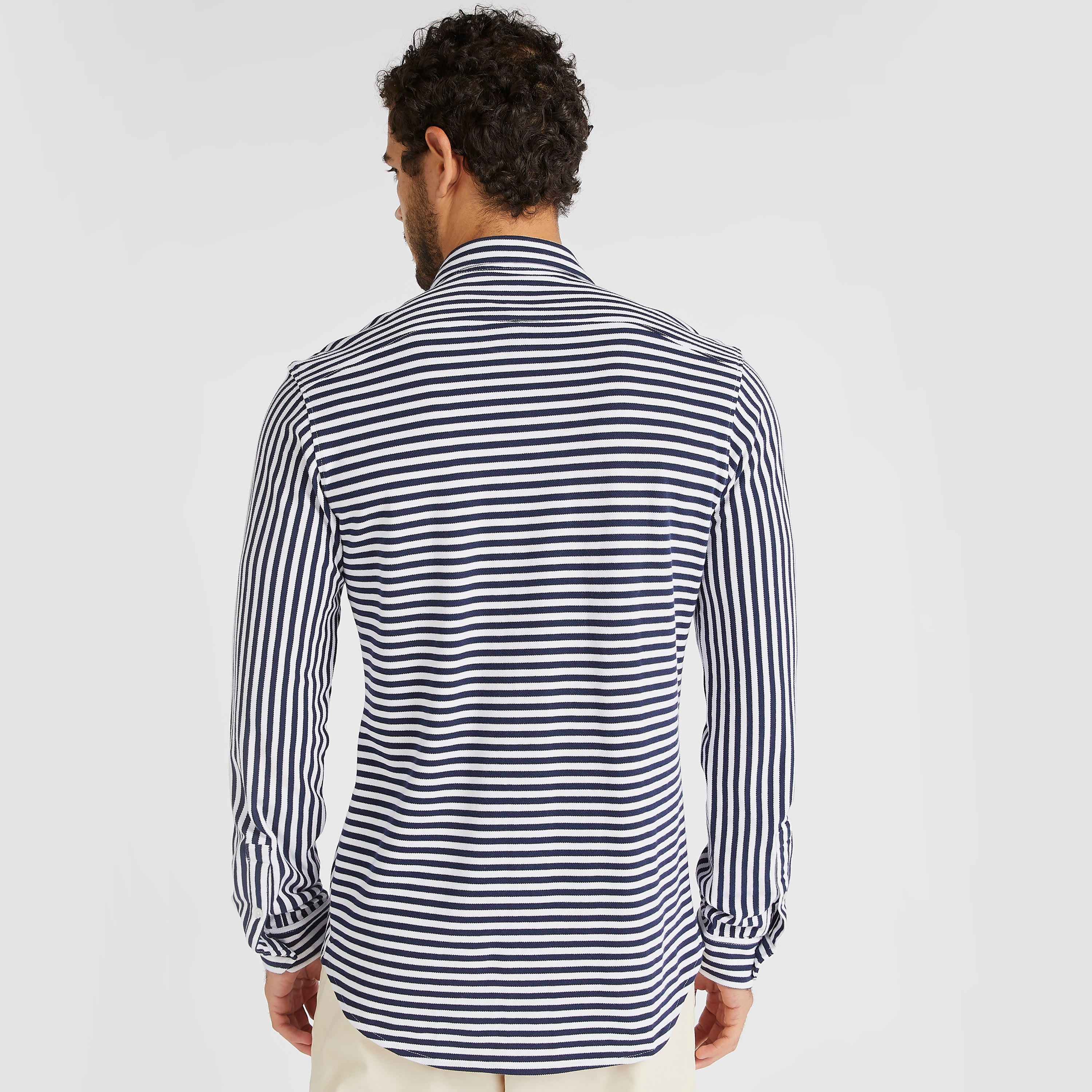 قميص بقصّة سليم وأكمام طويلة وجيب خارجي-men-clothing-shirts-image-4