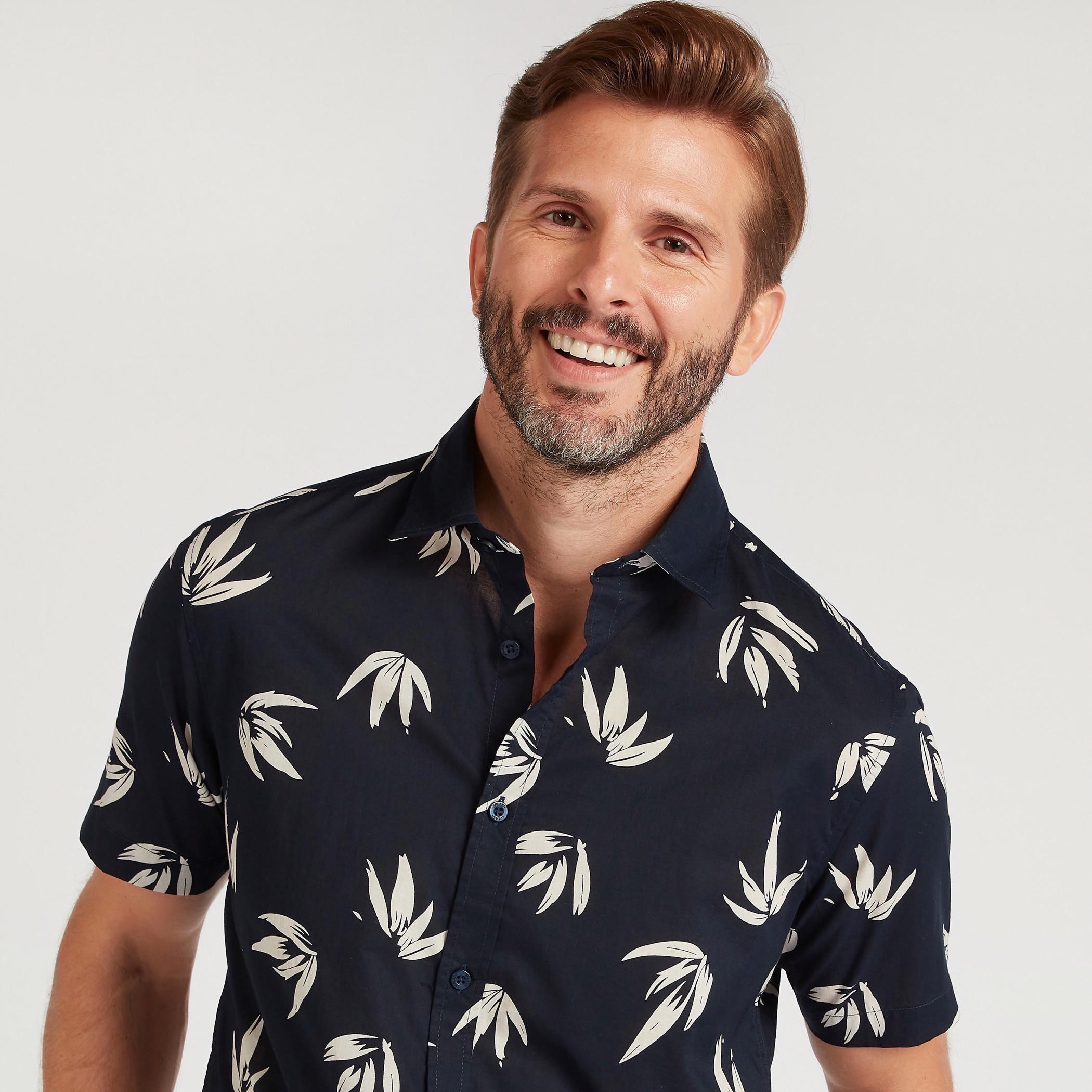Printed Slim Fit Shirt with Short Sleeves-men-clothing-shirts-image-3