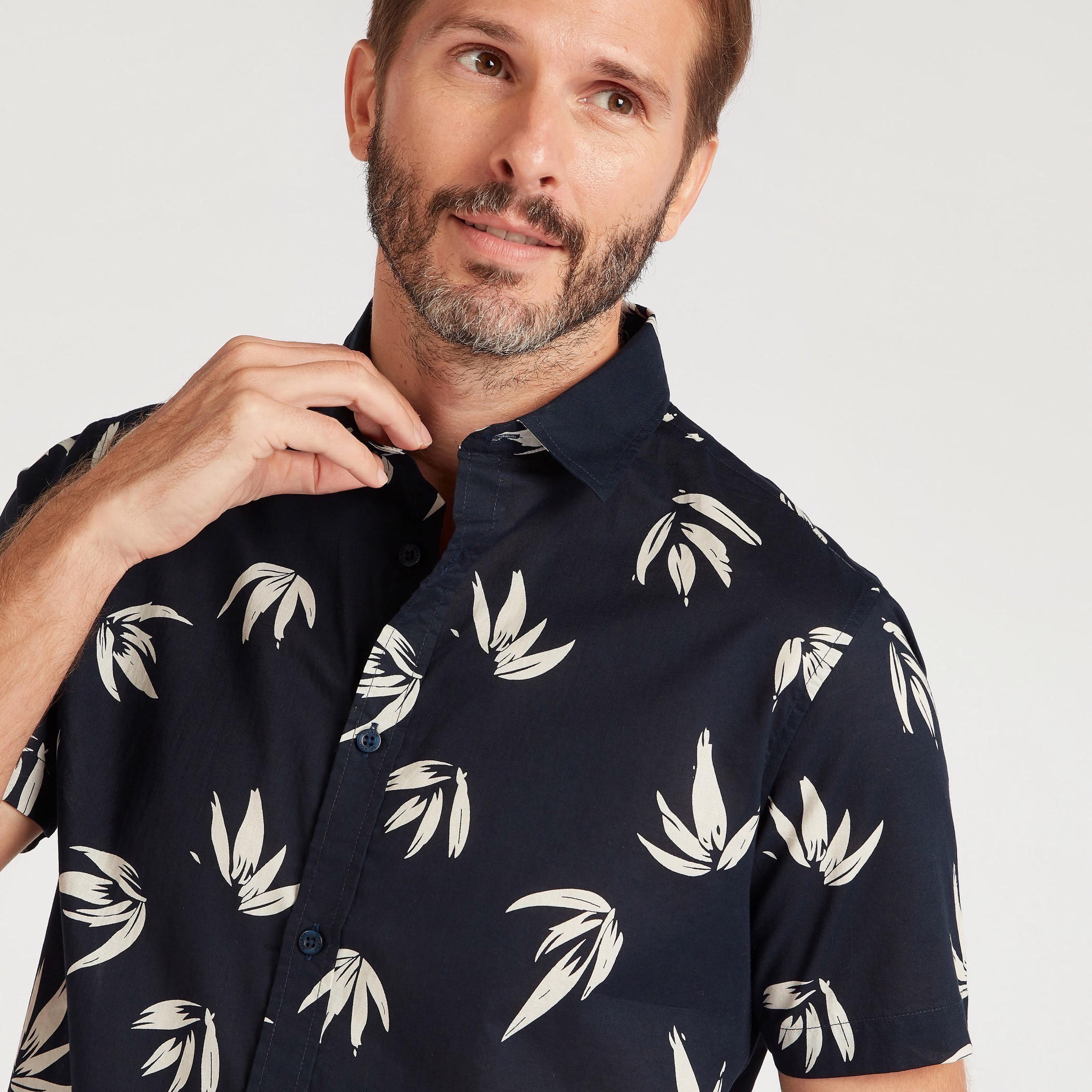 Printed Slim Fit Shirt with Short Sleeves-men-clothing-shirts-image-6