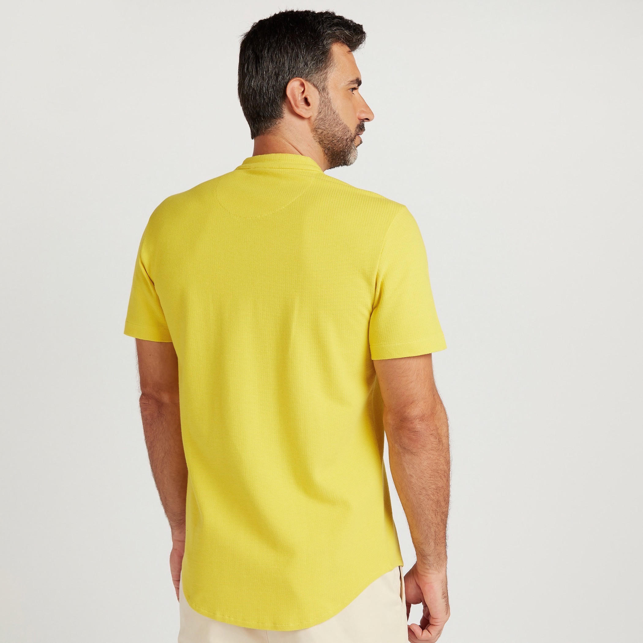 قميص بارز الملمس بياقة ماندرين وقصة سليم-men-clothing-shirts-image-5