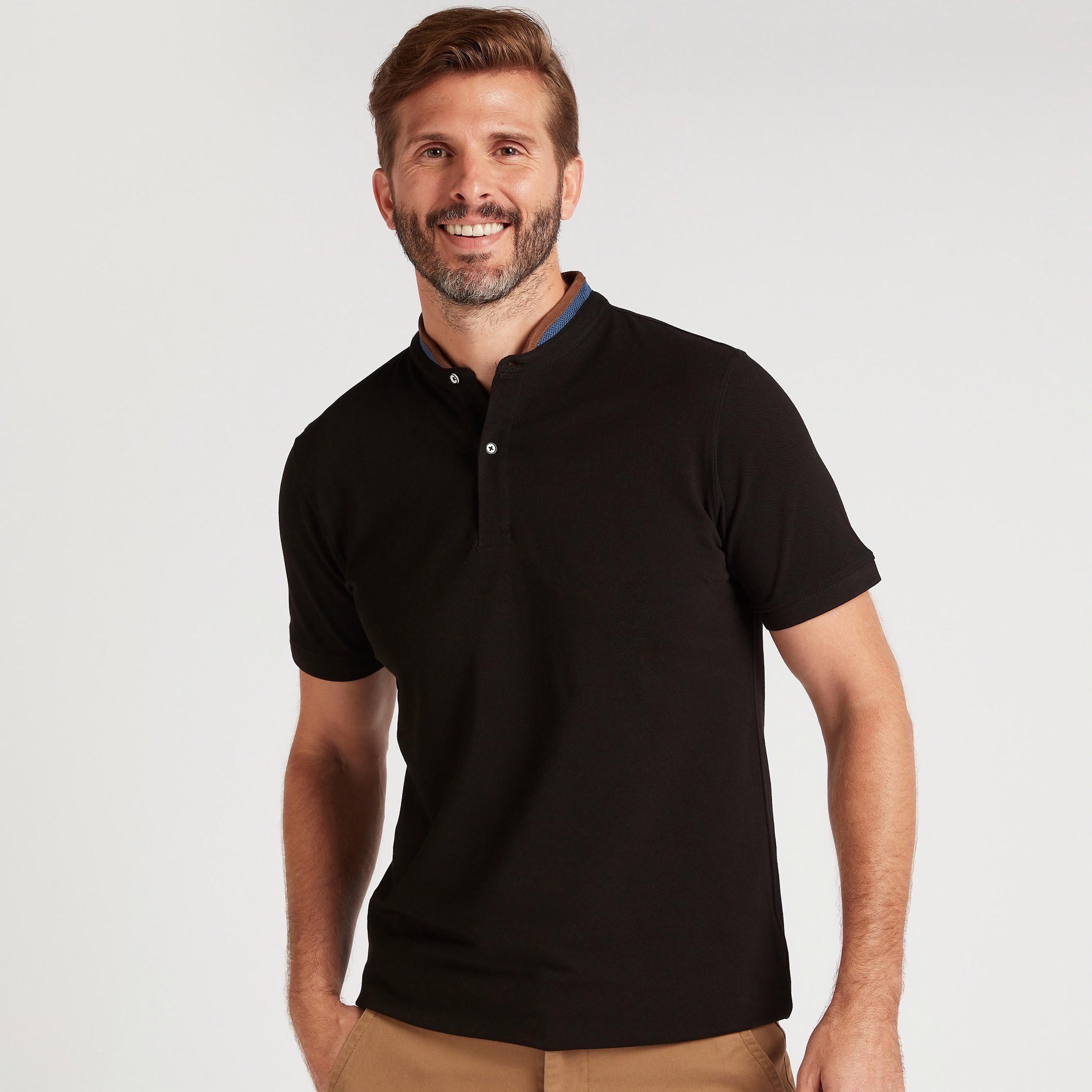 تيشيرت بولو سادة بياقة ماندارين-men-clothing-tshirtsandpolos-polos-image-4