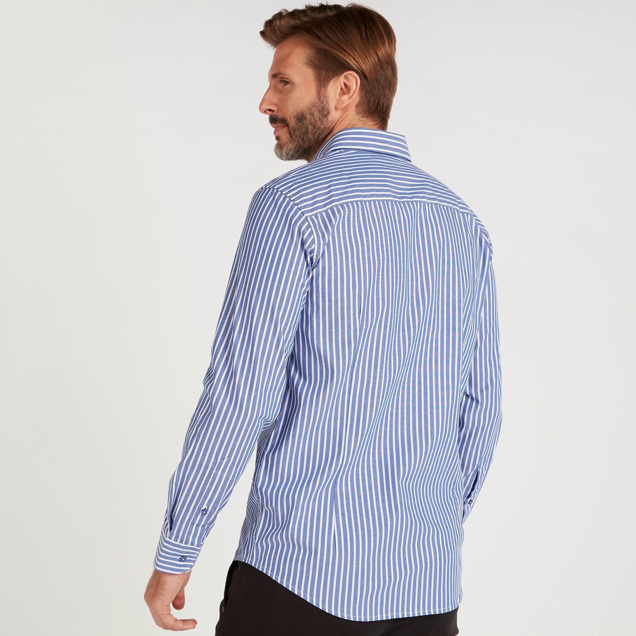 قميص مخطط بياقة عاديّة وأكمام طويلة-men-clothing-shirts-image-4