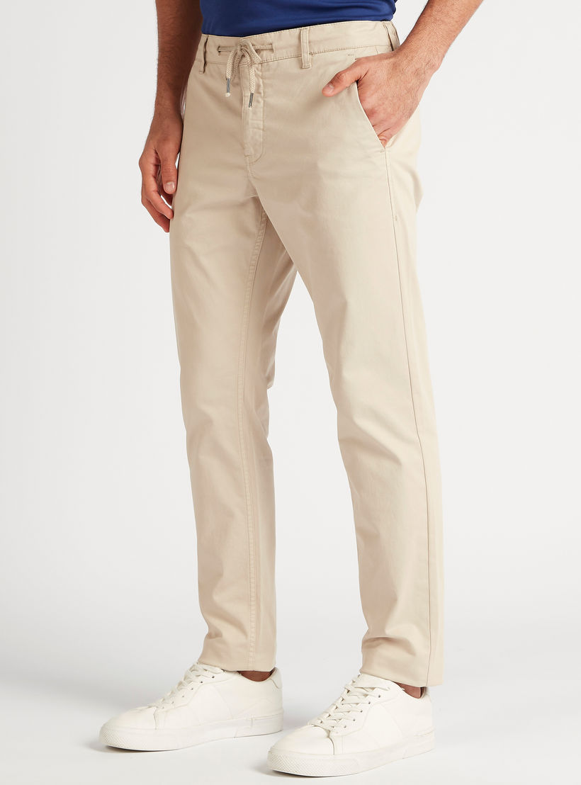 Solid Full Length Chinos with Drawstring and Pockets-men-clothing-bottoms-trousersandchinos-chinos-image-1