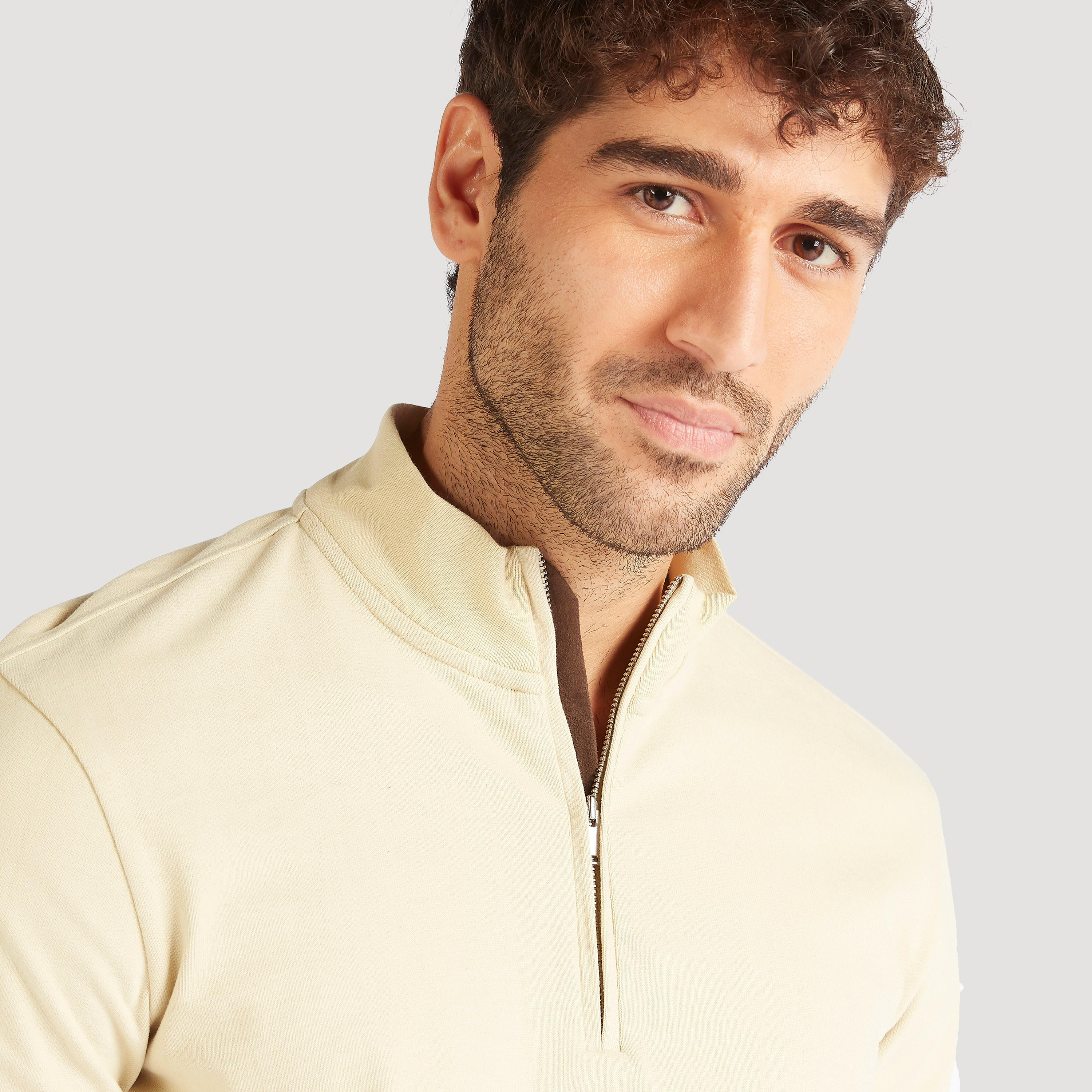 Solid High Neck Sweatshirt with Zip Closure and Long Sleeves-men-winterwear-hoodiesandsweatshirts-image-3
