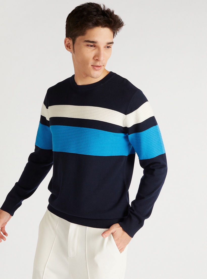 Crew Neck Sweatshirt with Long Sleeves-men-clothing-sweatersandpullovers-image-1