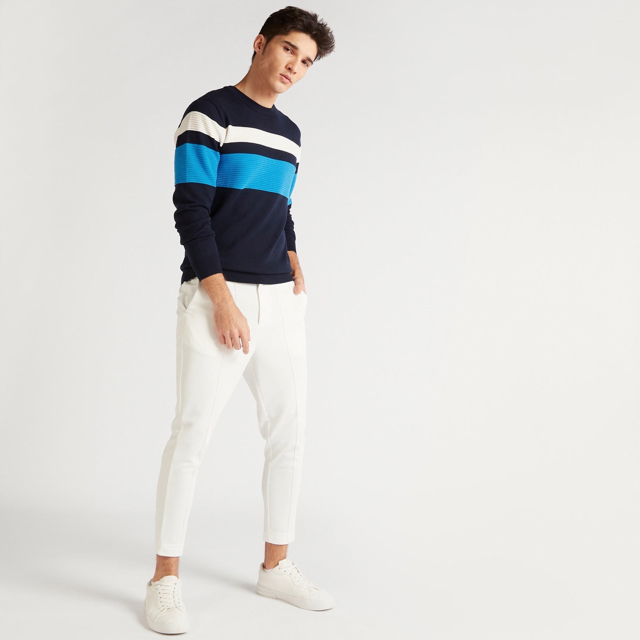 Crew Neck Sweatshirt with Long Sleeves-men-clothing-sweatersandpullovers-image-2