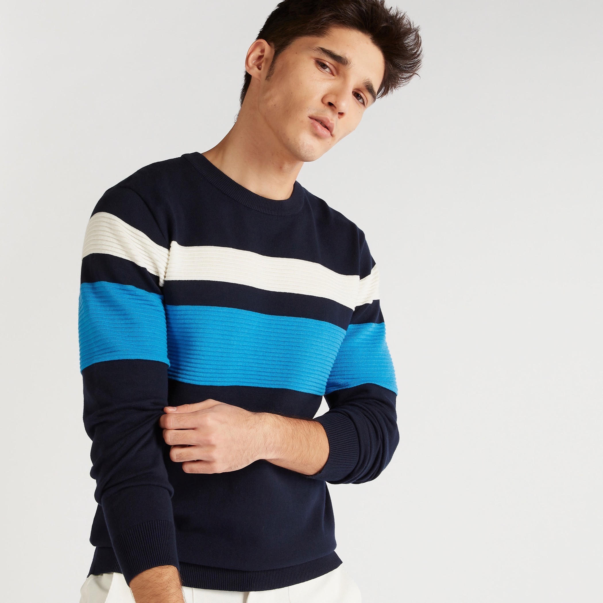 Crew Neck Sweatshirt with Long Sleeves-men-clothing-sweatersandpullovers-image-5