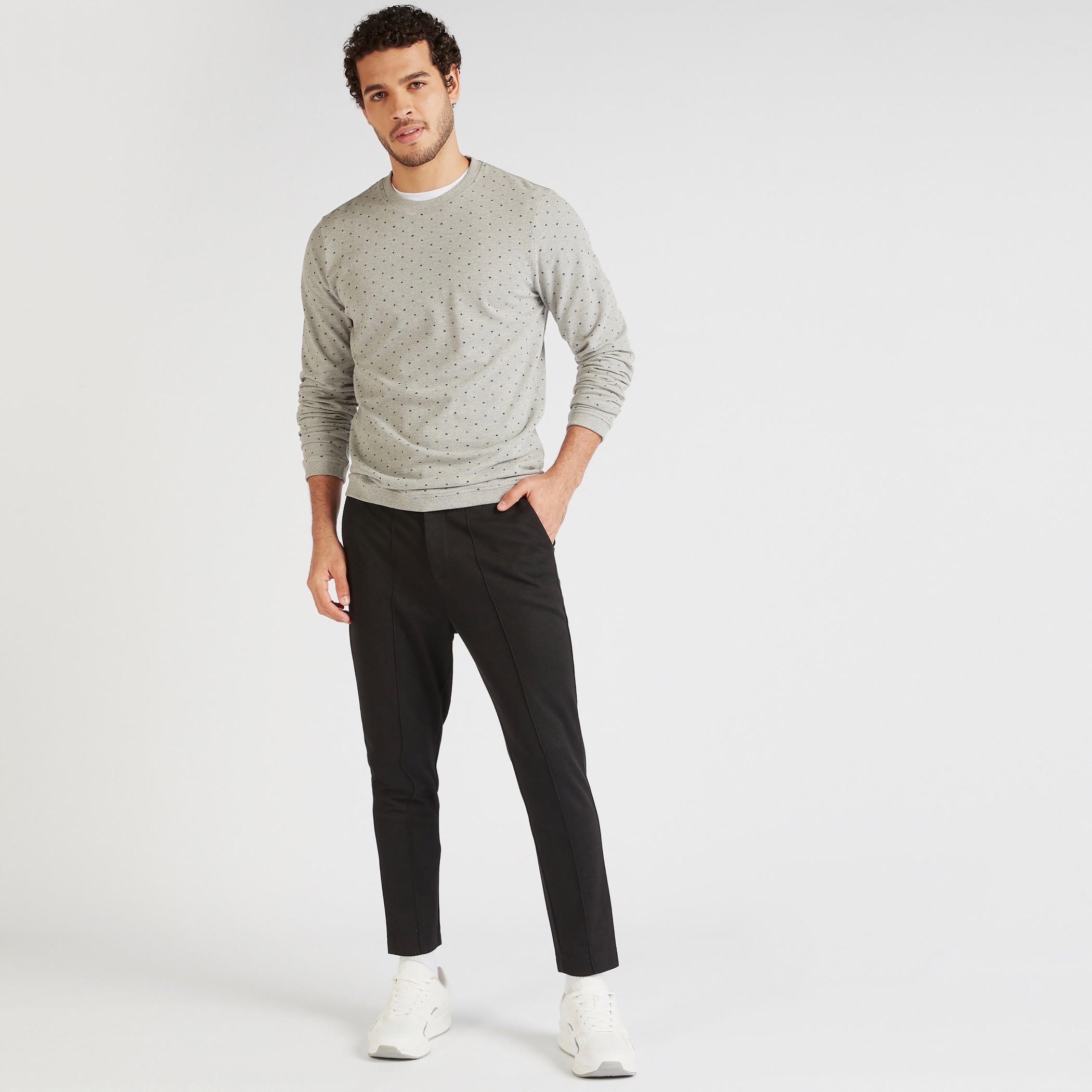 All-Over Print Crew Neck Sweatshirt with Long Sleeves-men-winterwear-hoodiesandsweatshirts-image-2