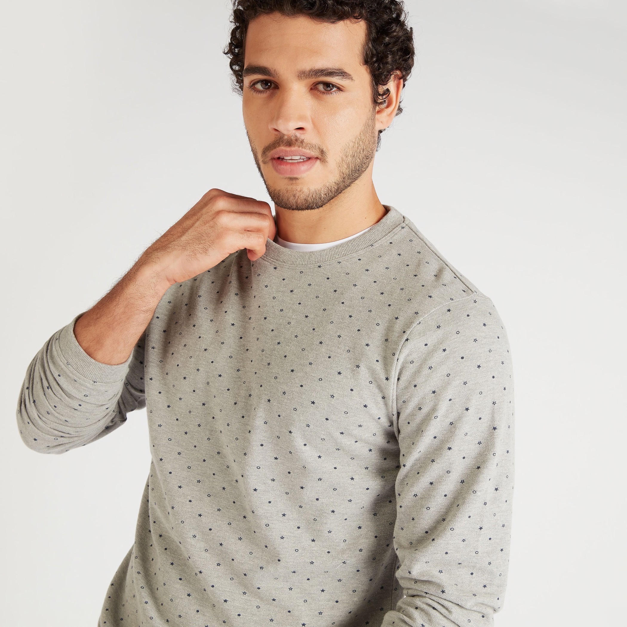 All-Over Print Crew Neck Sweatshirt with Long Sleeves-men-winterwear-hoodiesandsweatshirts-image-5