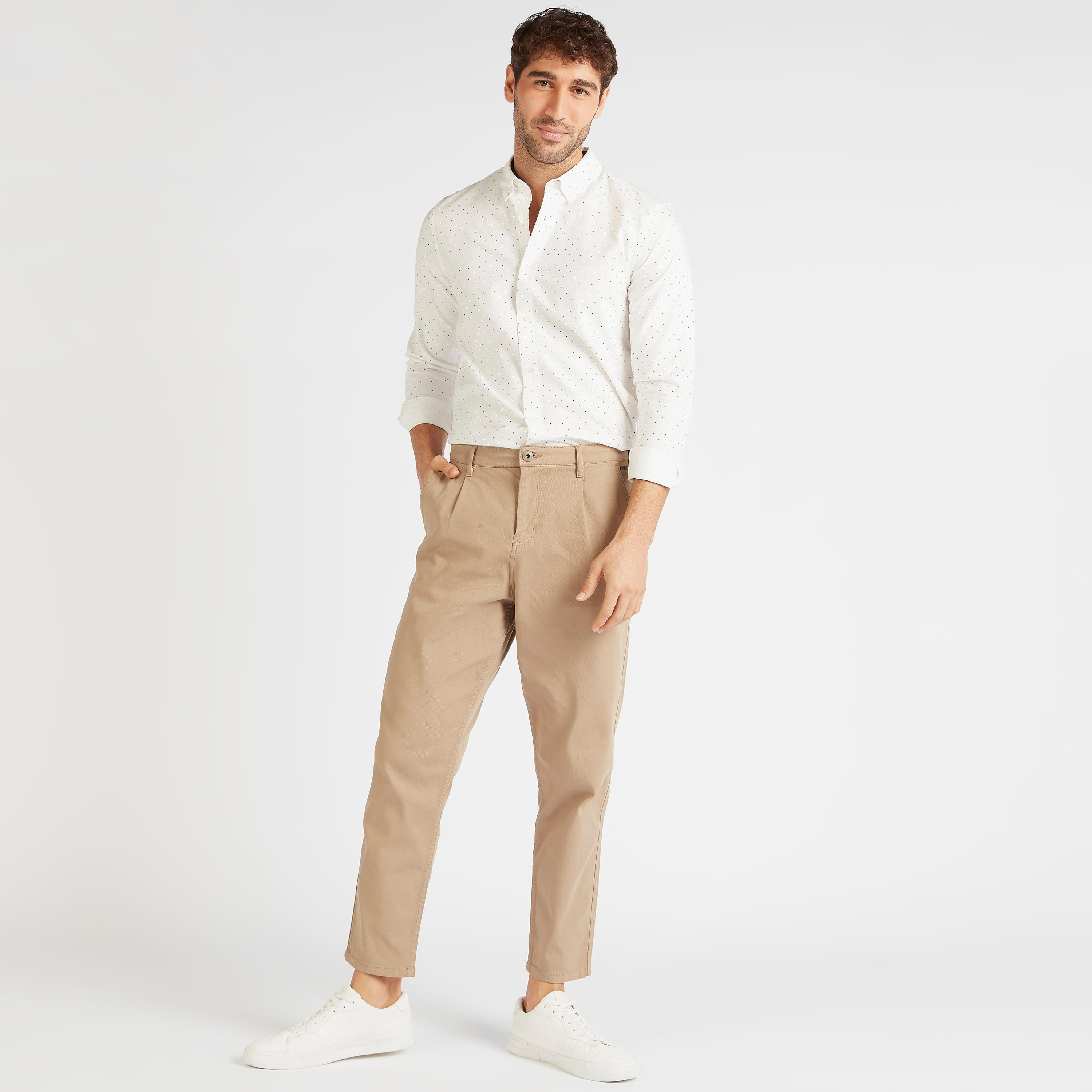 Printed Oxford Shirt with Long Sleeves-men-clothing-shirts-image-2