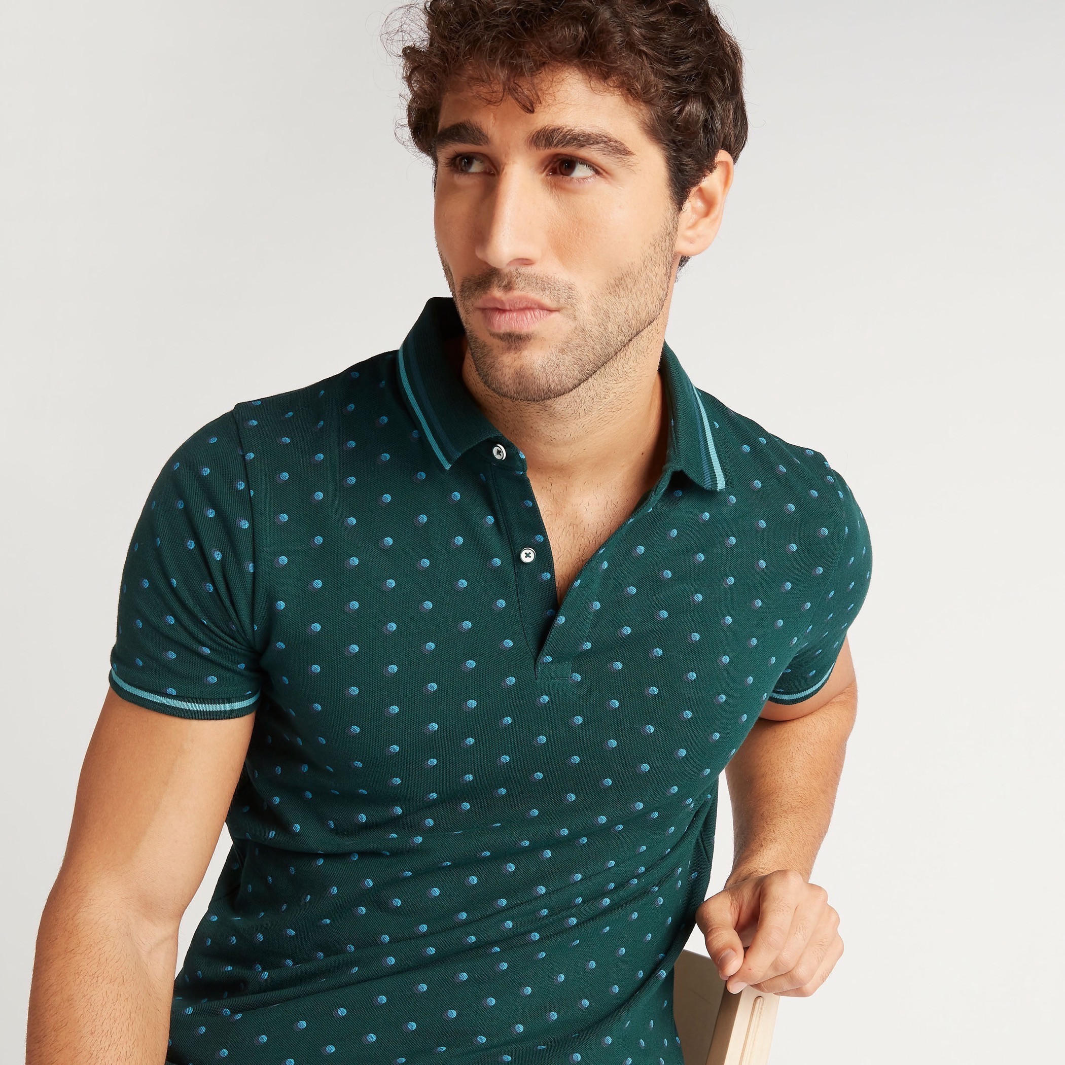 Printed Polo T-shirt with Short Sleeves-men-clothing-tshirtsandpolos-polos-image-3