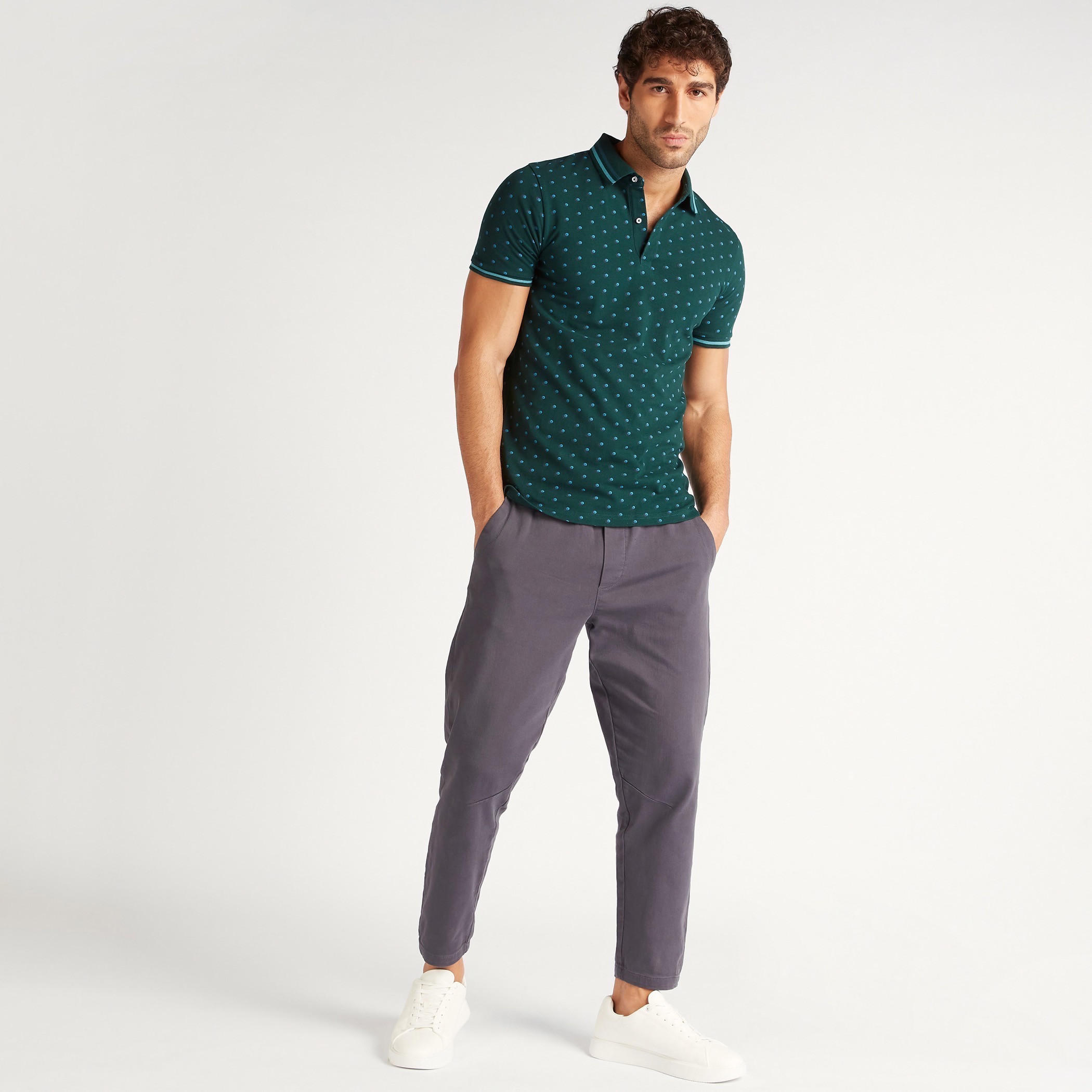 Printed Polo T-shirt with Short Sleeves-men-clothing-tshirtsandpolos-polos-image-2
