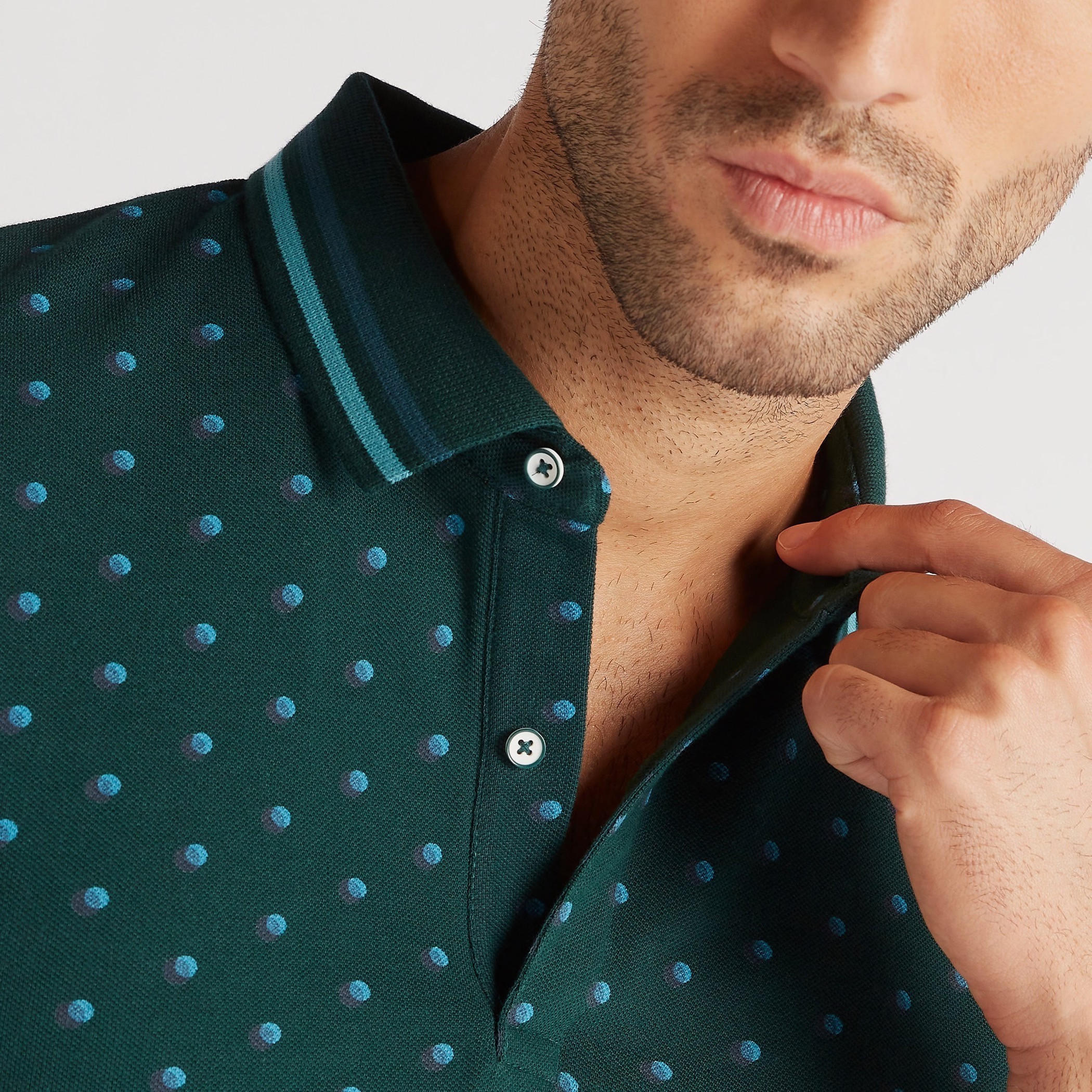 Printed Polo T-shirt with Short Sleeves-men-clothing-tshirtsandpolos-polos-image-5