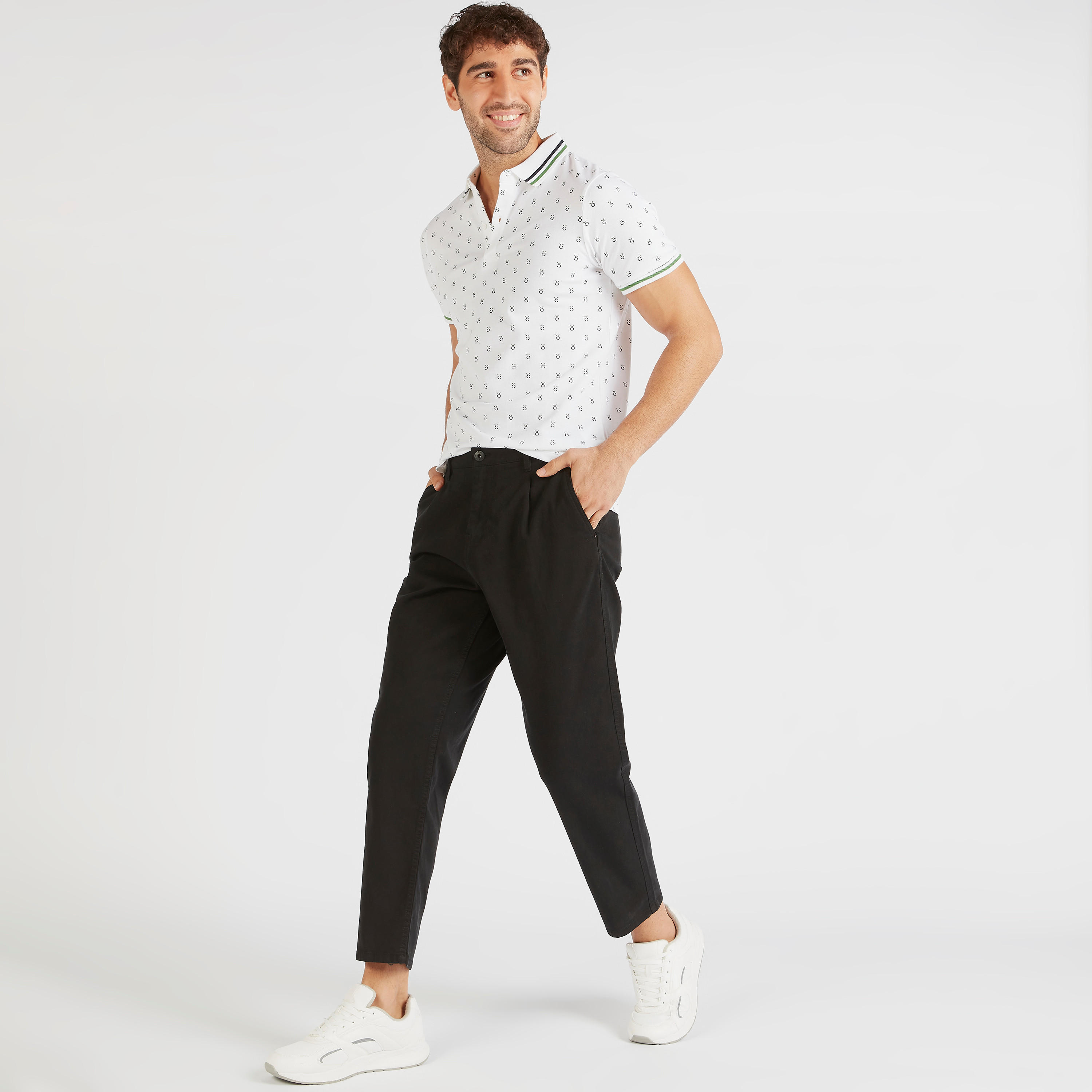 Printed Polo T-shirt with Short Sleeves-men-clothing-tshirtsandpolos-polos-image-2