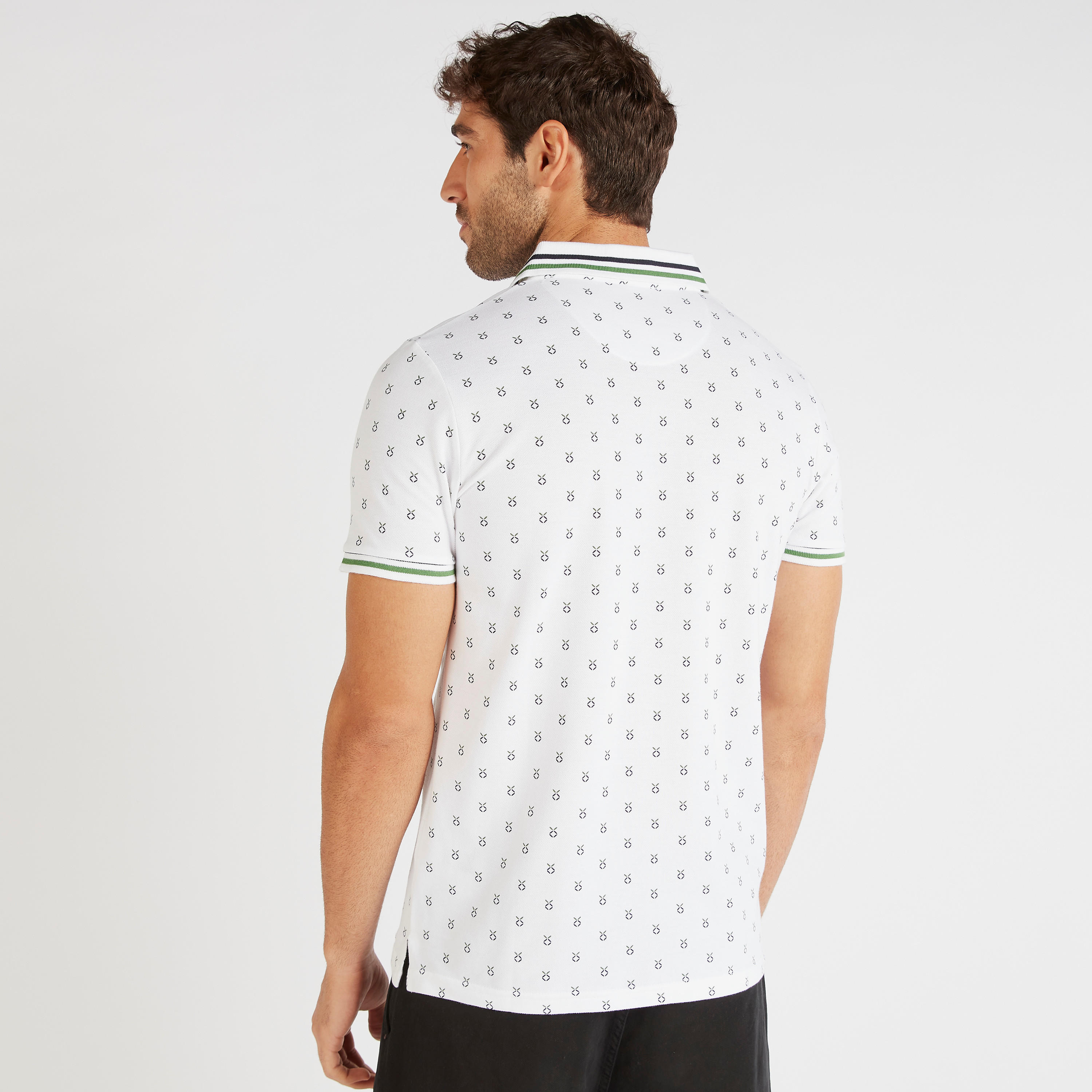 Printed Polo T-shirt with Short Sleeves-men-clothing-tshirtsandpolos-polos-image-4