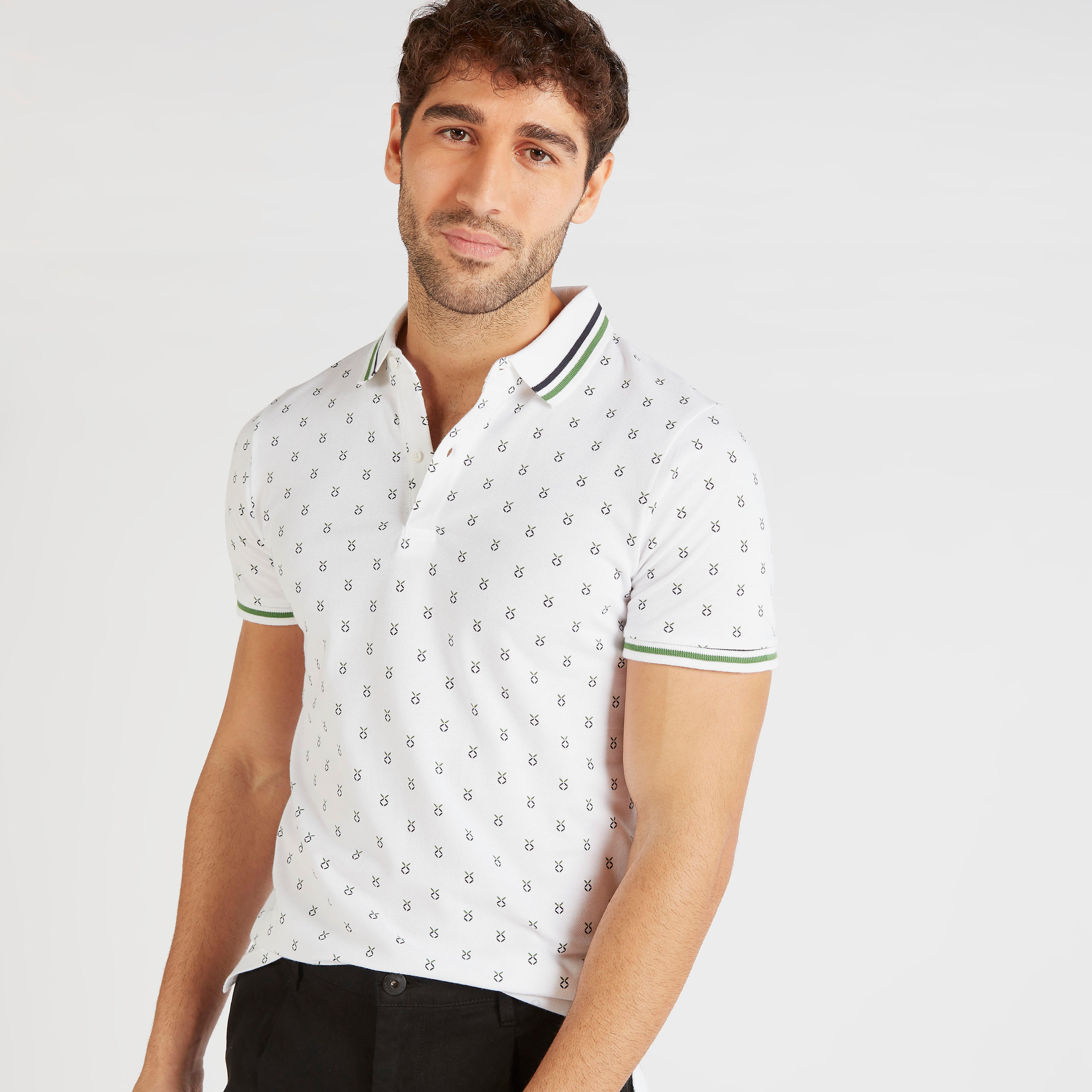 Printed Polo T-shirt with Short Sleeves-men-clothing-tshirtsandpolos-polos-image-5