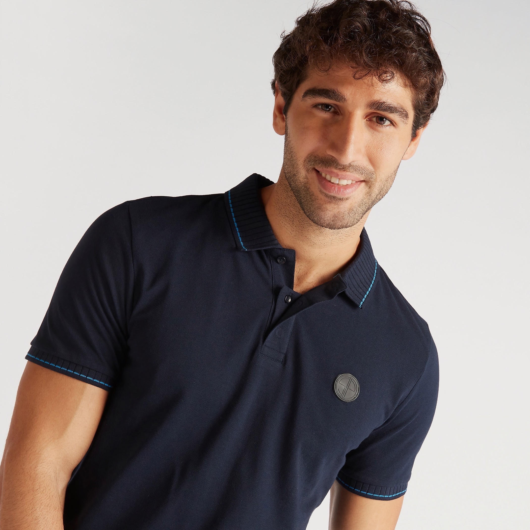 تيشيرت بولو سادة بأكمام قصيرة-men-clothing-tshirtsandpolos-polos-image-3