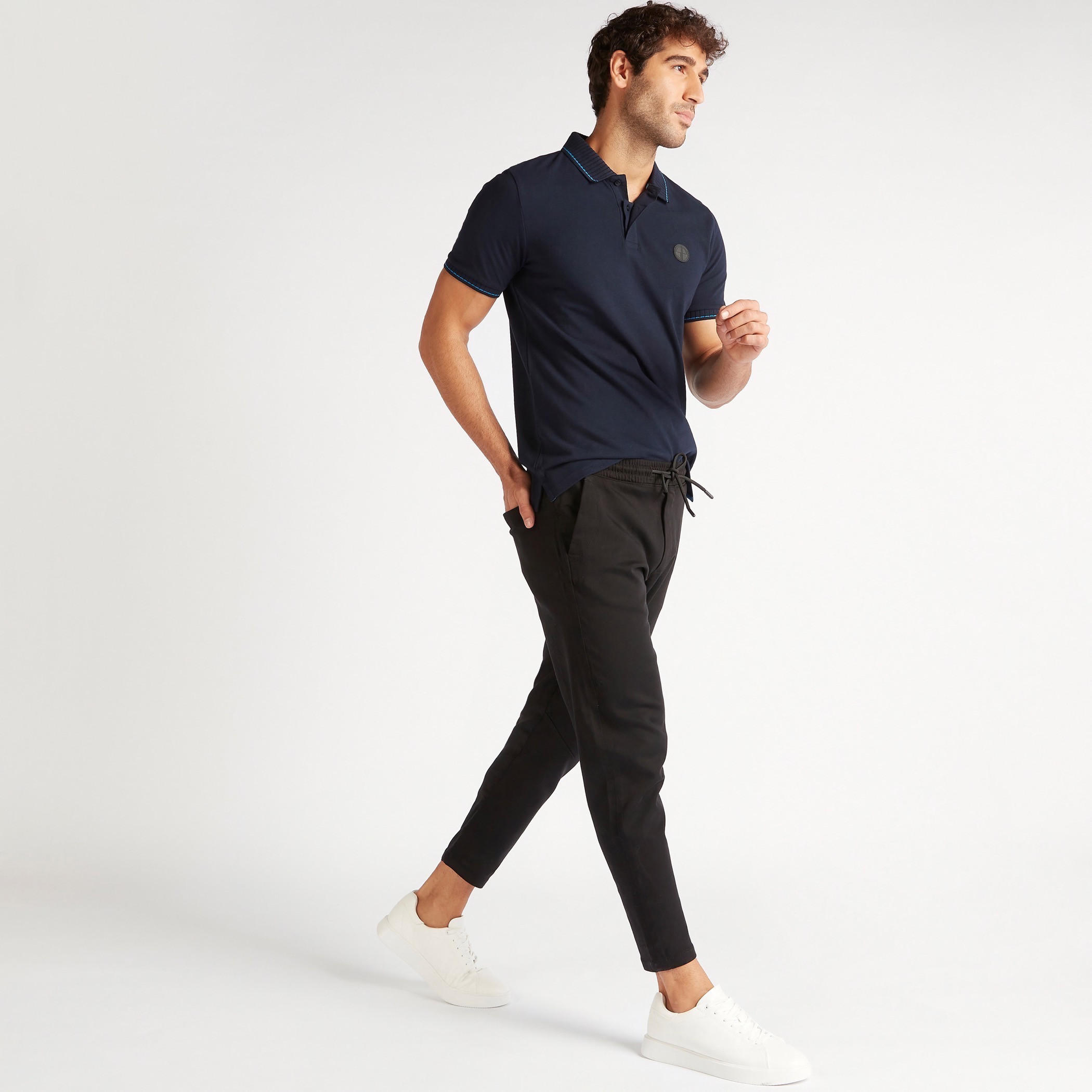 تيشيرت بولو سادة بأكمام قصيرة-men-clothing-tshirtsandpolos-polos-image-4