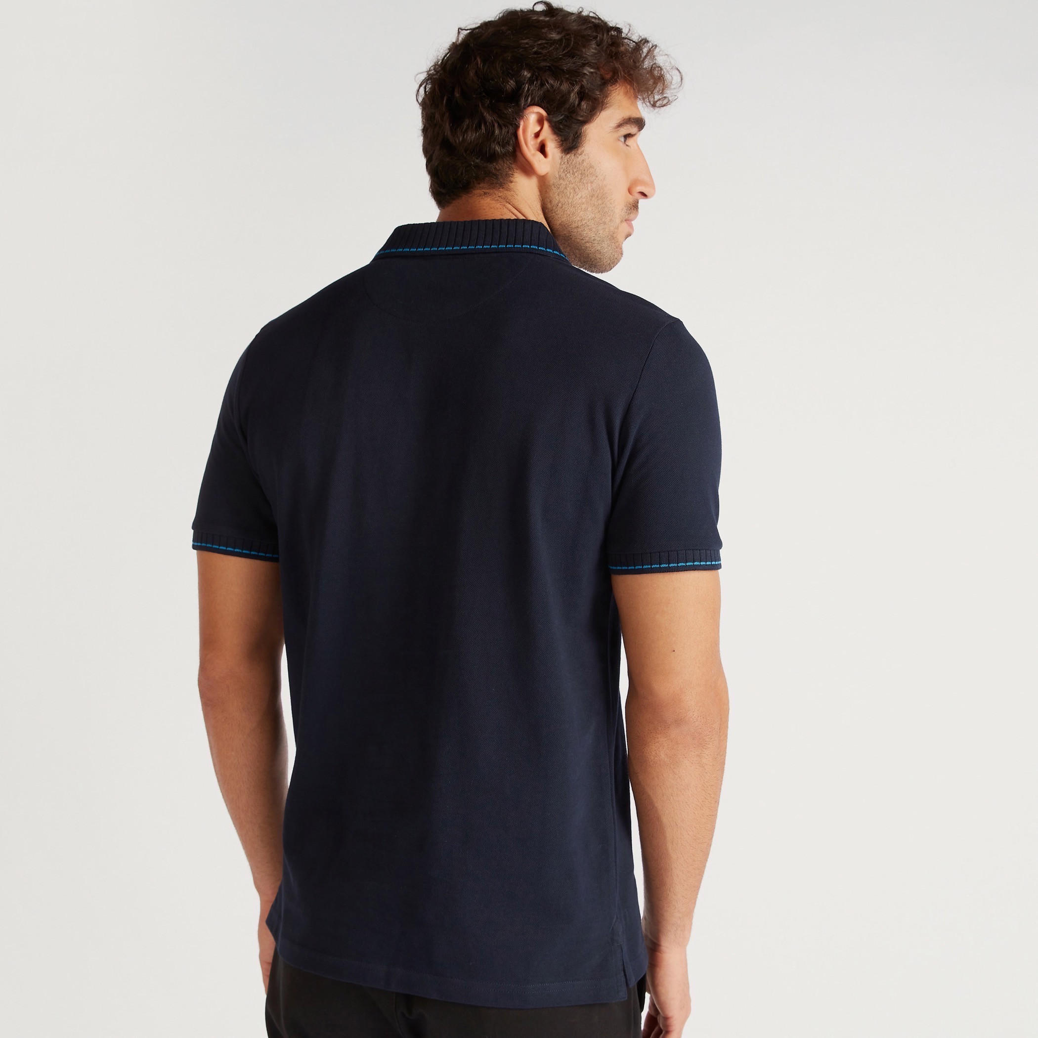 تيشيرت بولو سادة بأكمام قصيرة-men-clothing-tshirtsandpolos-polos-image-2