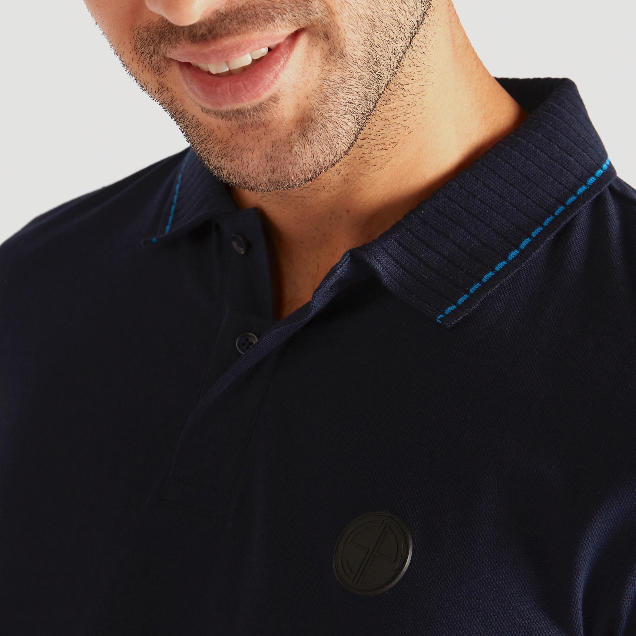 تيشيرت بولو سادة بأكمام قصيرة-men-clothing-tshirtsandpolos-polos-image-1
