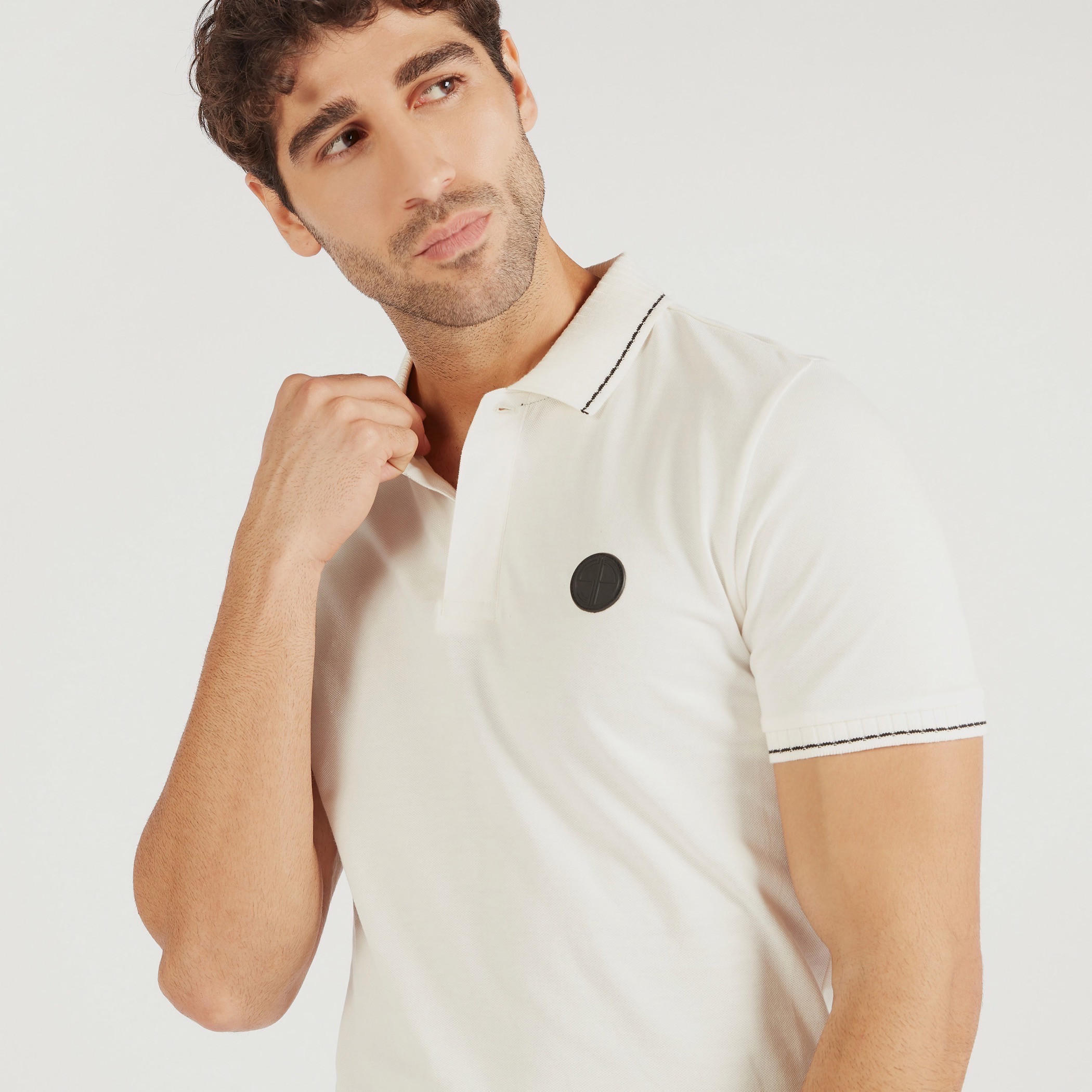 تيشيرت بولو سادة بأكمام قصيرة-men-clothing-tshirtsandpolos-polos-image-3