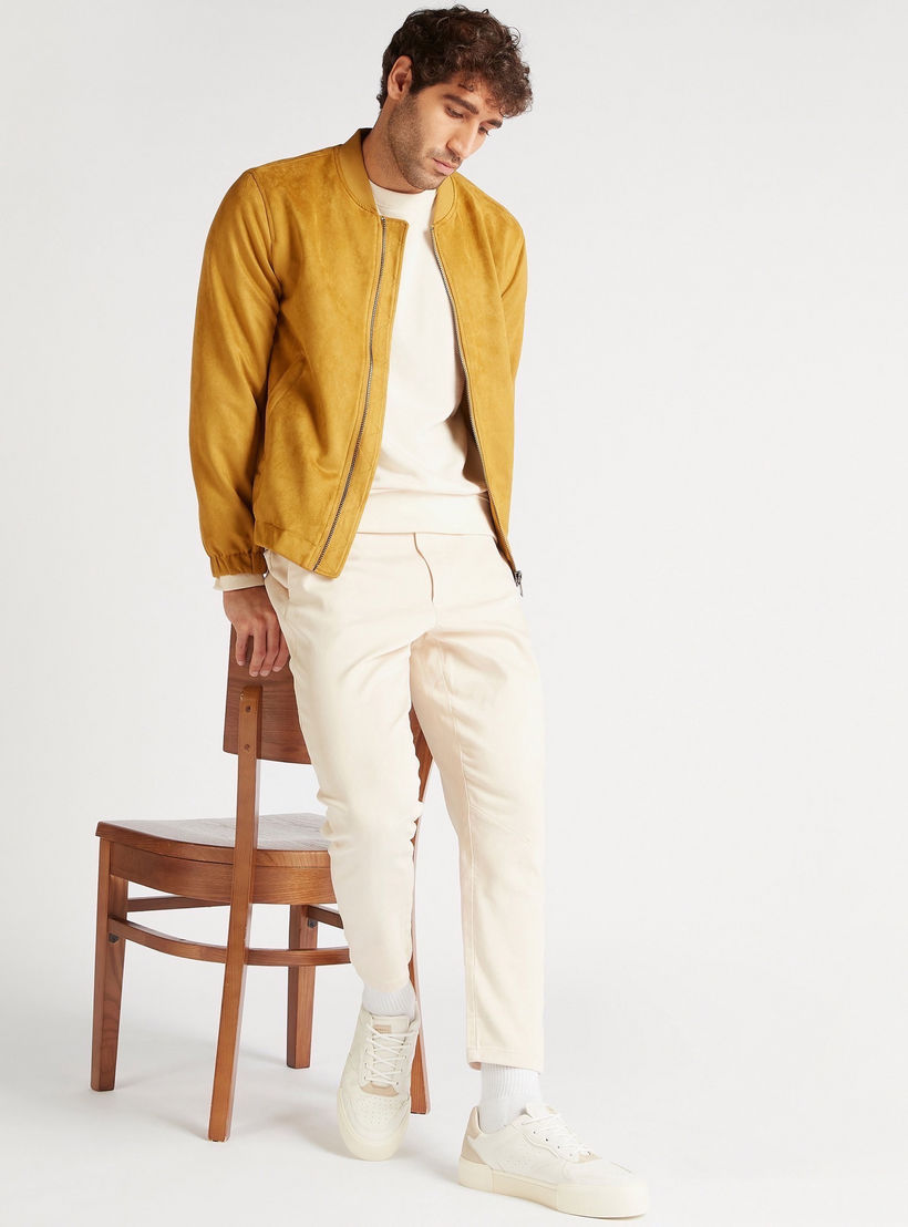 بنطلون شينو سادة برباط إغلاق وجيوب-men-clothing-bottoms-joggers-image-3