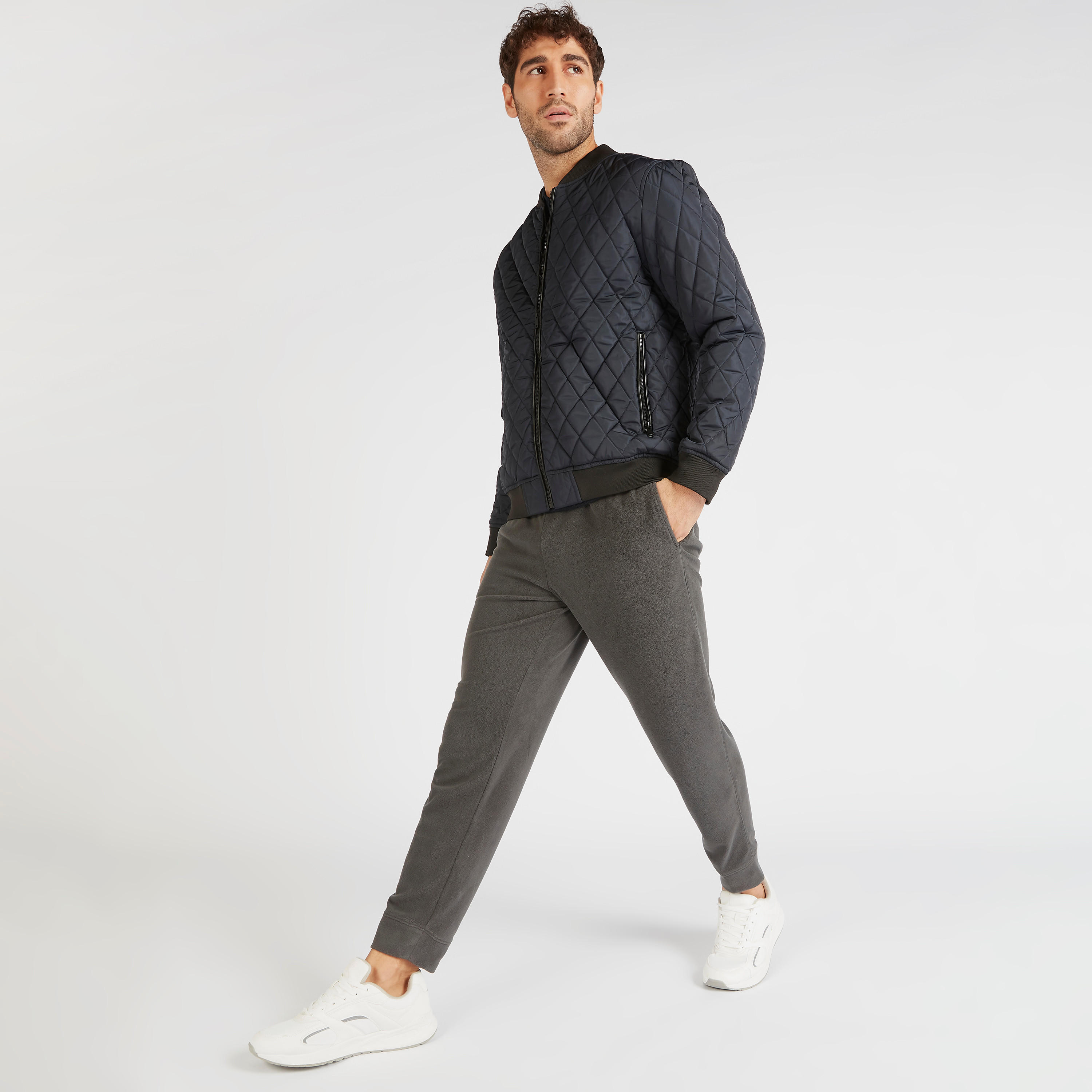 Quilted Bomber Jacket with Long Sleeves and Front-Zip Closure-men-clothing-jacketsandblazers-jackets-image-2