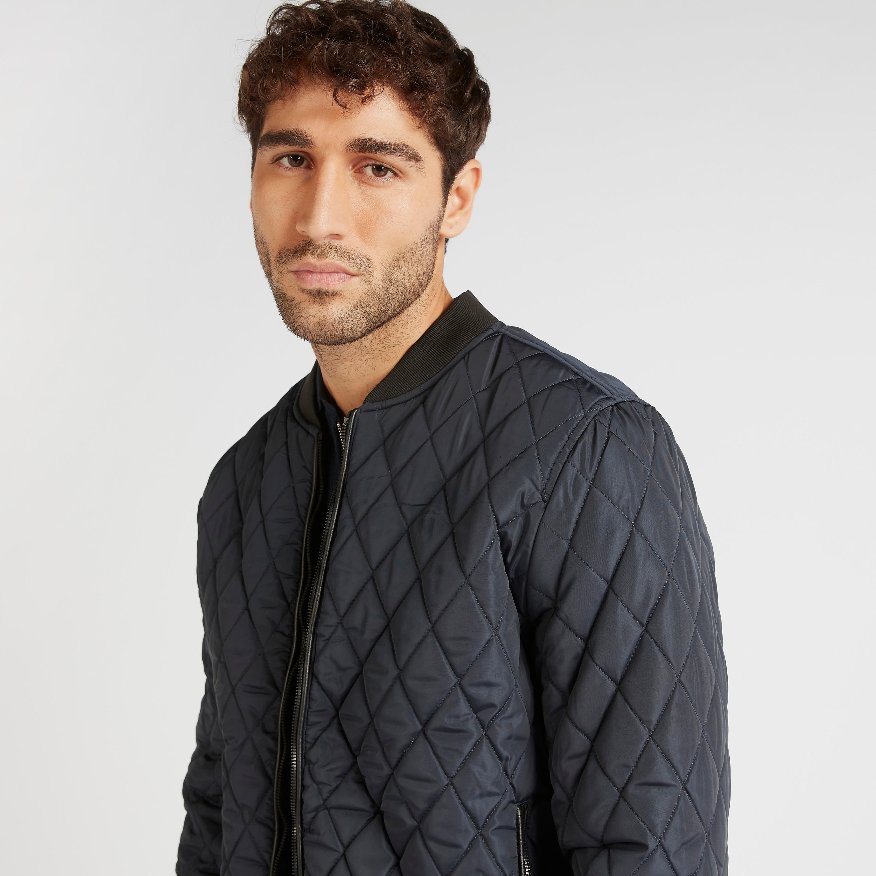 Quilted Bomber Jacket with Long Sleeves and Front-Zip Closure-men-clothing-jacketsandblazers-jackets-image-6