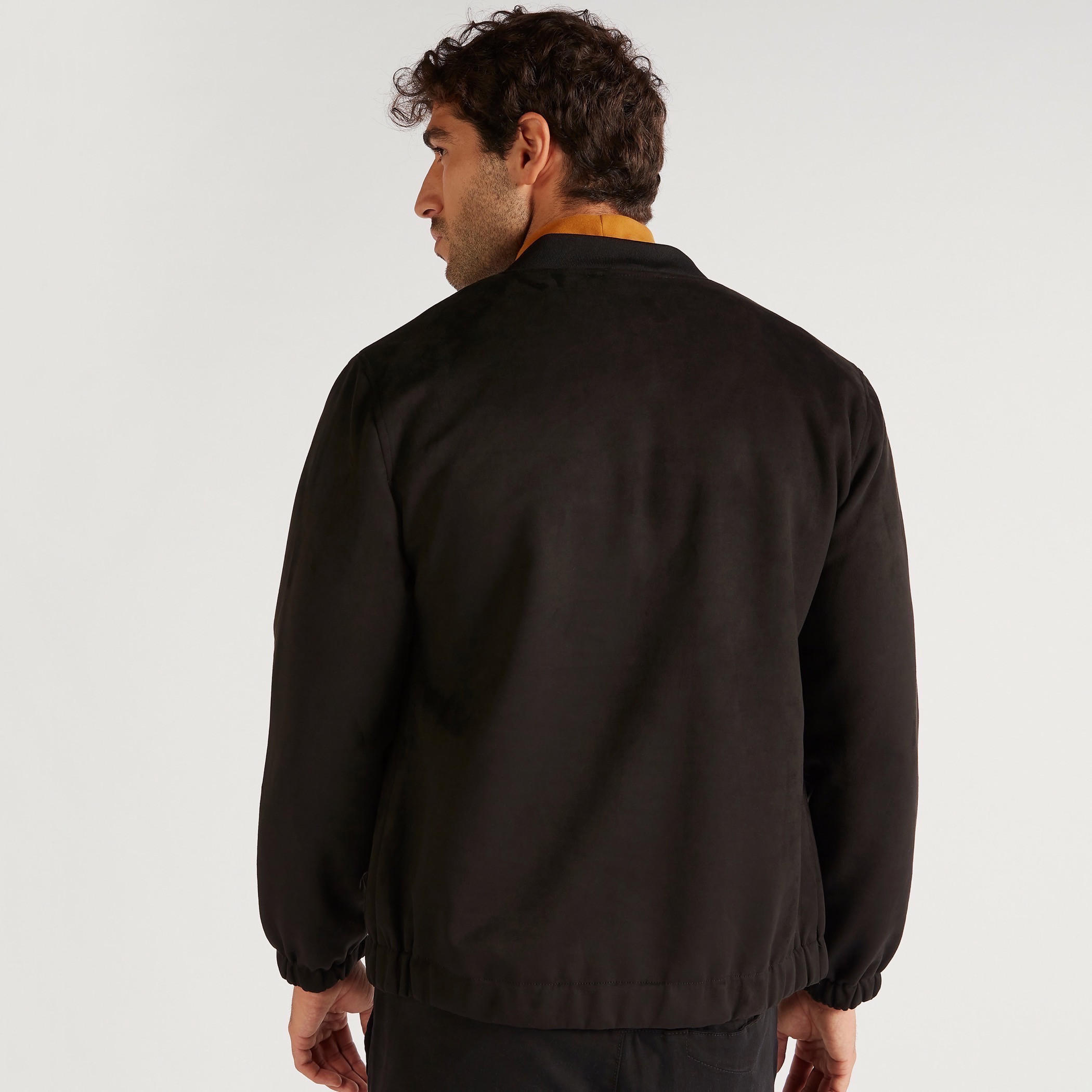 Plain Zip Through Bomber Jacket with Long Sleeves-men-clothing-jacketsandblazers-jackets-image-4