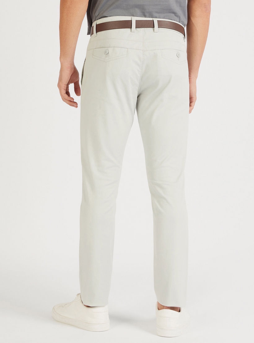 بنطلون شينو سادة بزر إغلاق وحزام-men-clothing-bottoms-trousersandchinos-chinos-image-1