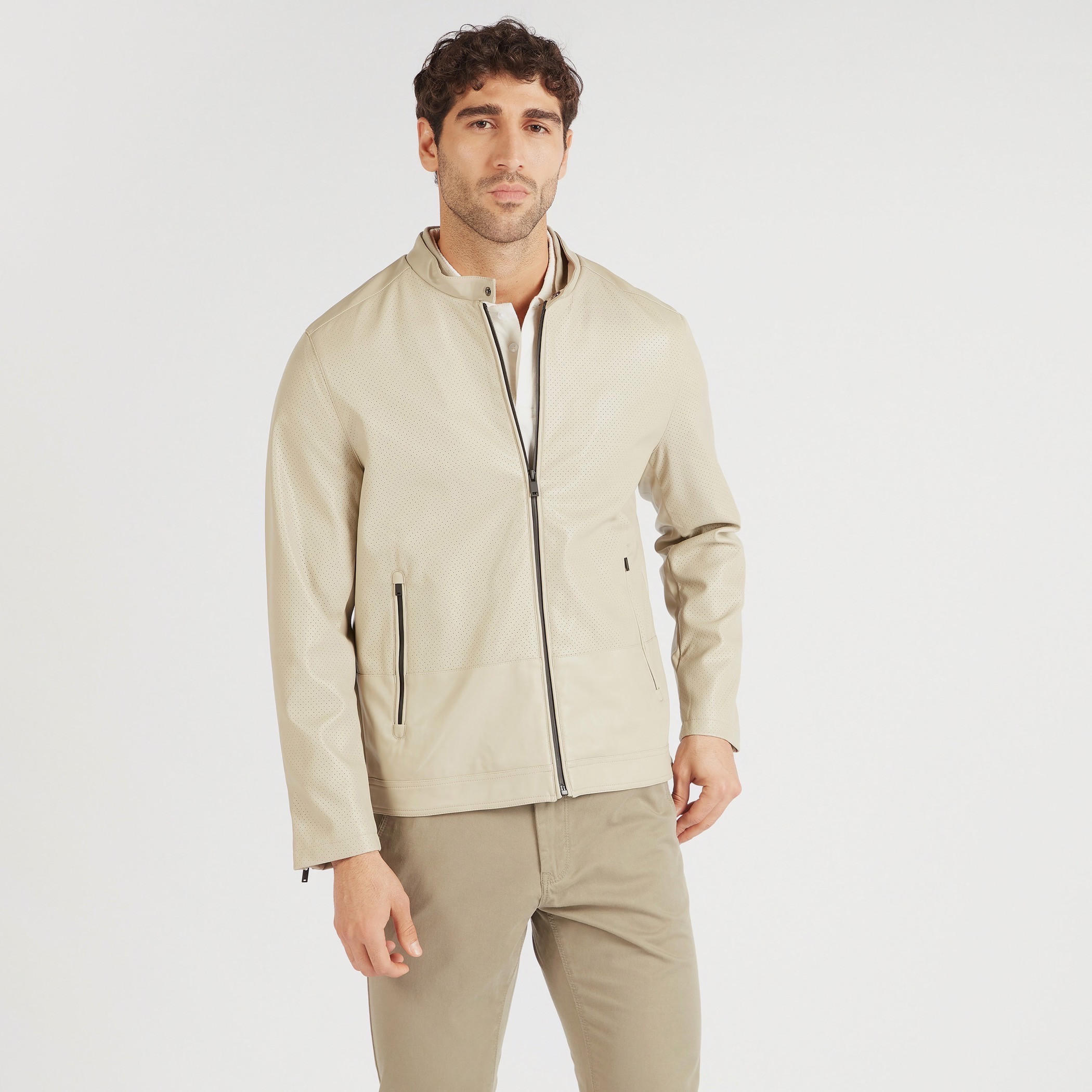 Textured Lightweight Jacket with Zip Closure and Pocket-men-clothing-jacketsandblazers-jackets-image-1