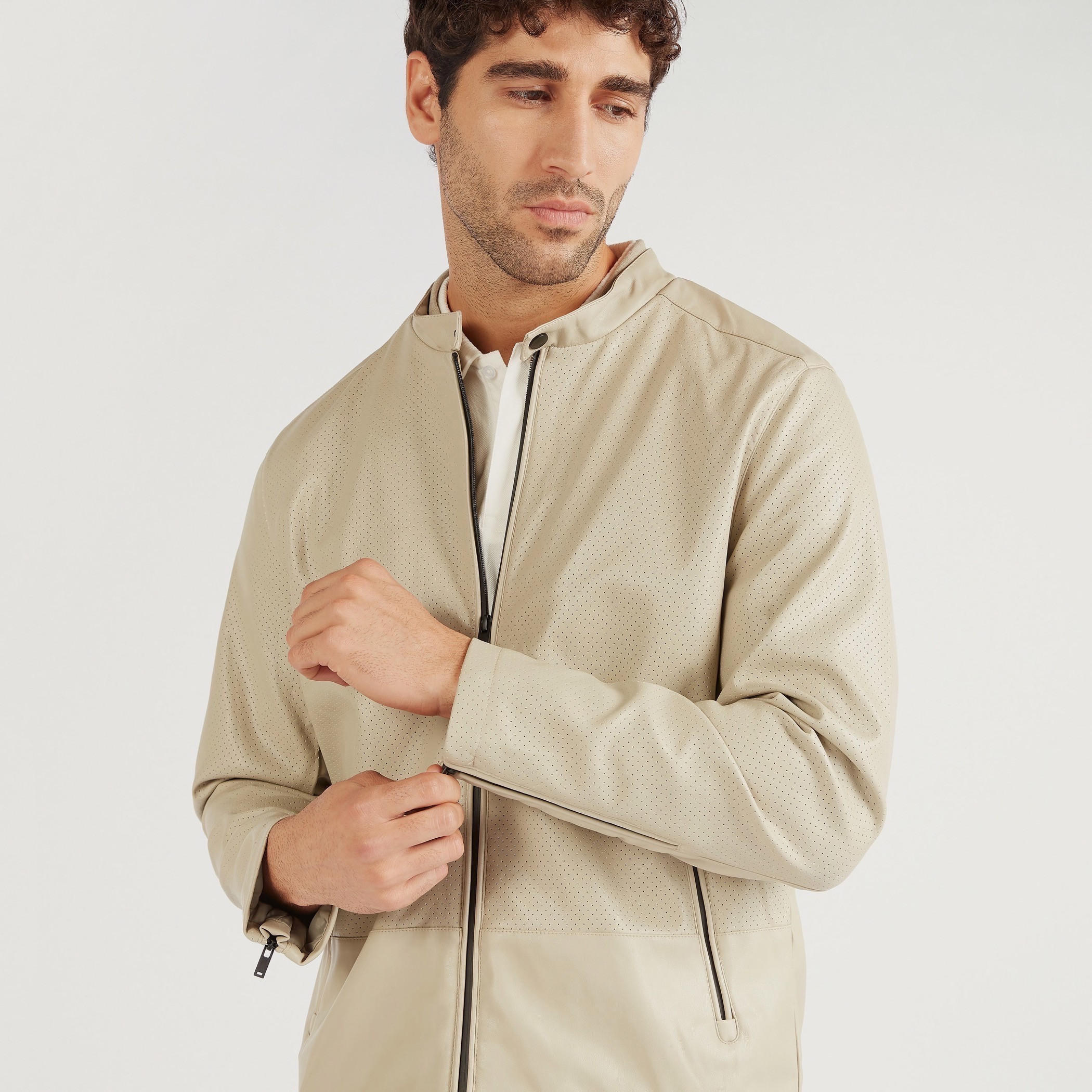 Textured Lightweight Jacket with Zip Closure and Pocket-men-clothing-jacketsandblazers-jackets-image-3