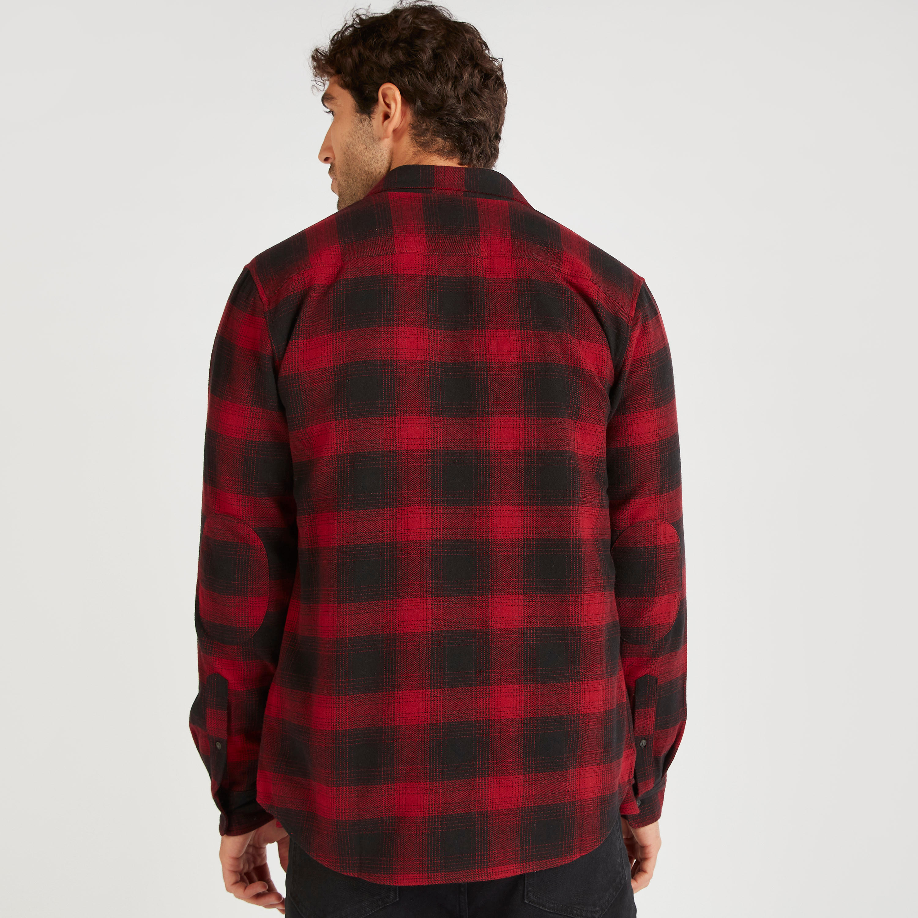 Checked Shirt with Long Sleeves and Spread Collar-men-clothing-shirts-image-5