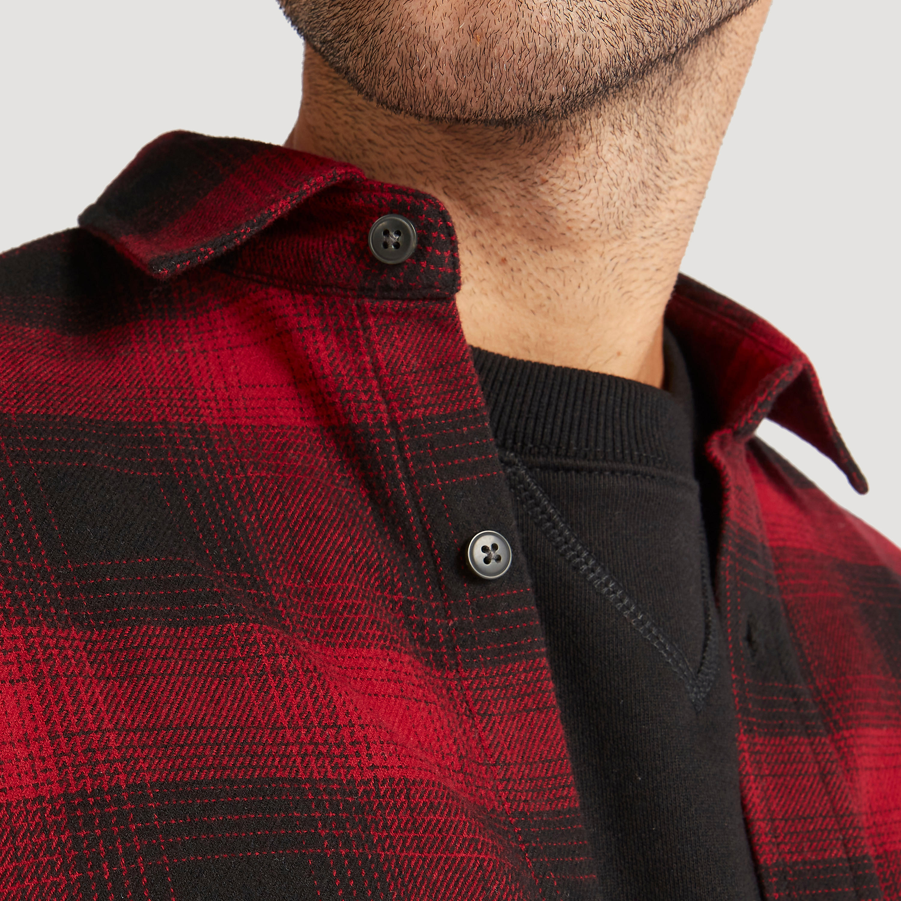Checked Shirt with Long Sleeves and Spread Collar-men-clothing-shirts-image-6
