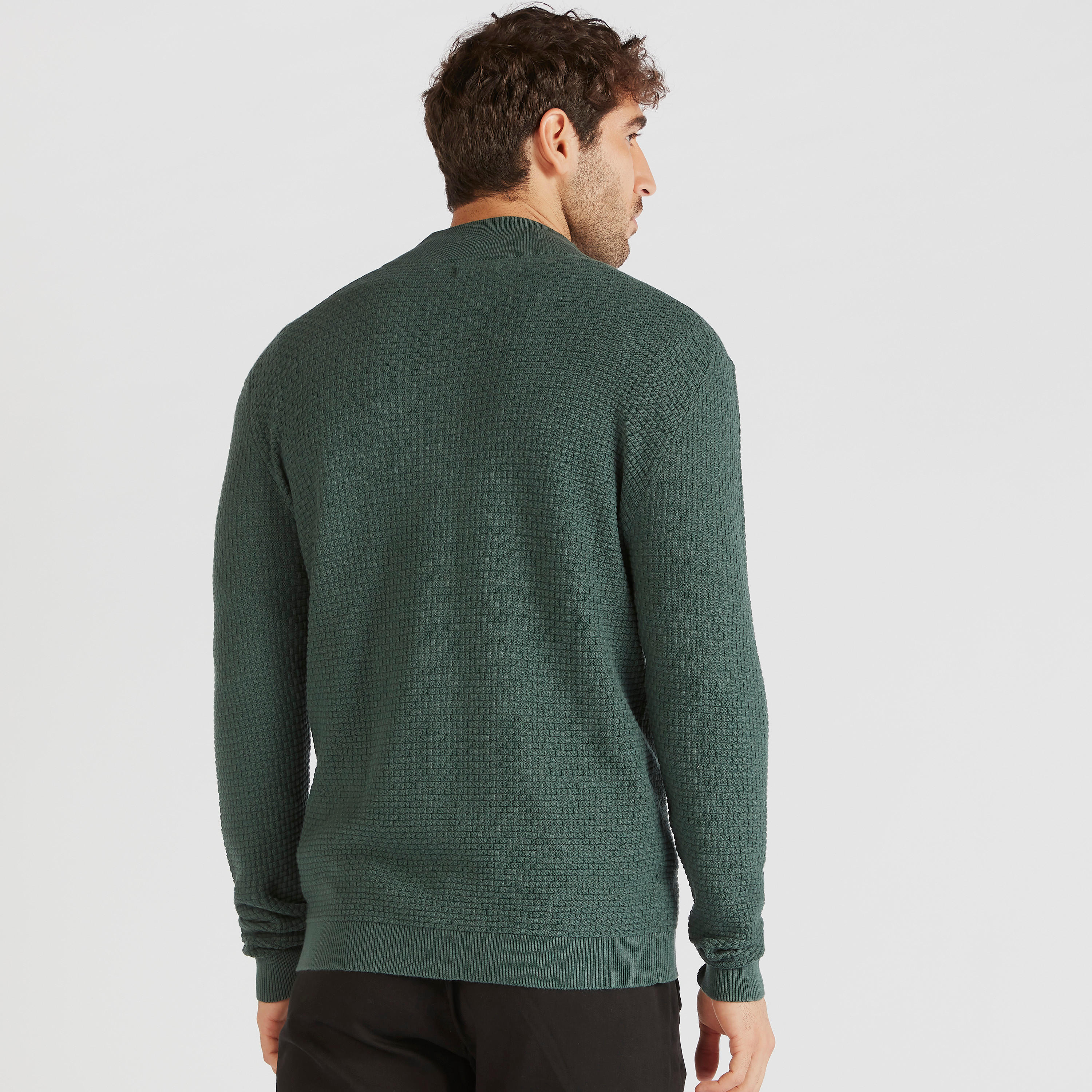 كنزة بارزة الملمس بسحّاب وأكمام طويلة-men-clothing-sweatersandpullovers-image-2