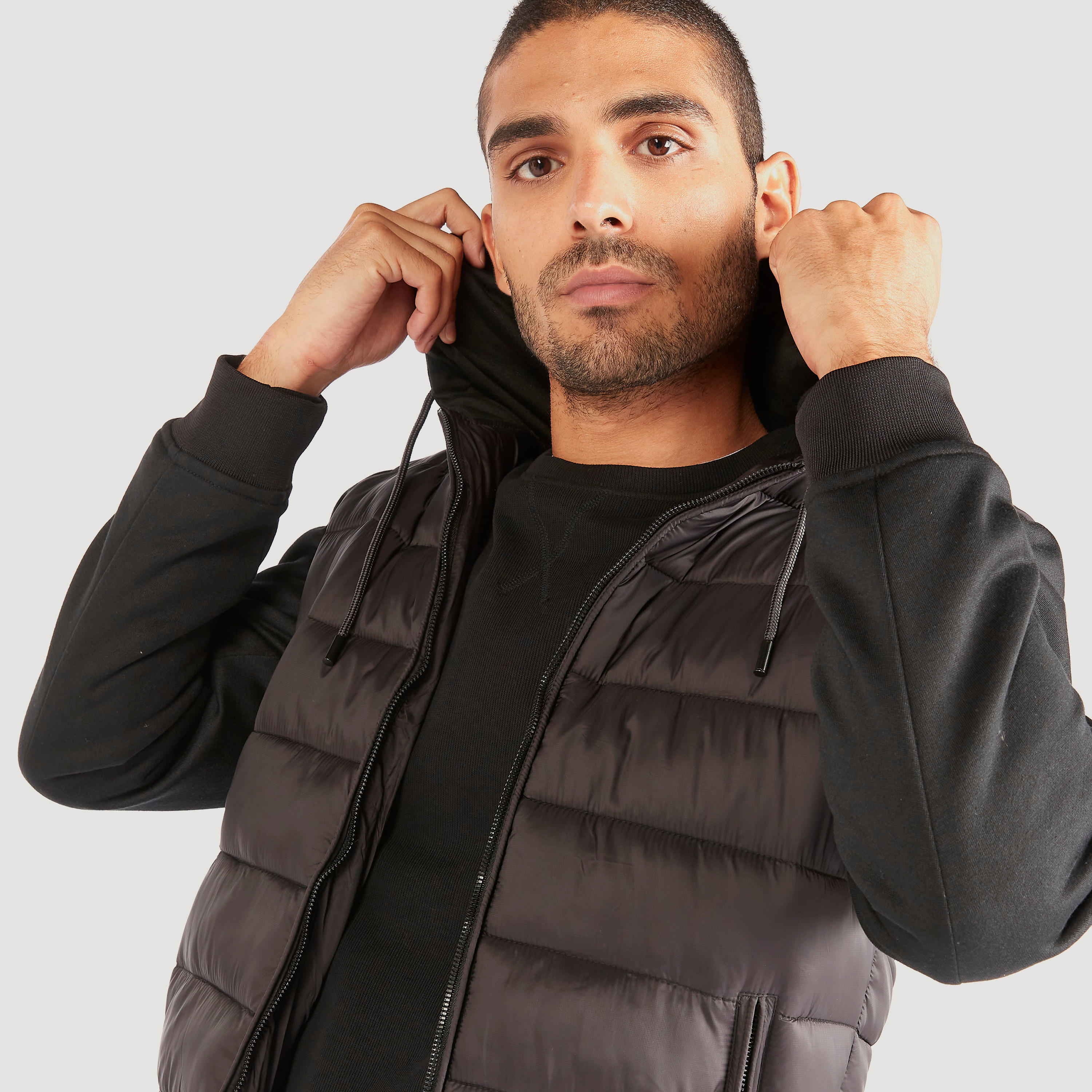 Quilted Zip Through Jacket with Long Sleeves and Hood-men-clothing-jacketsandblazers-jackets-image-4