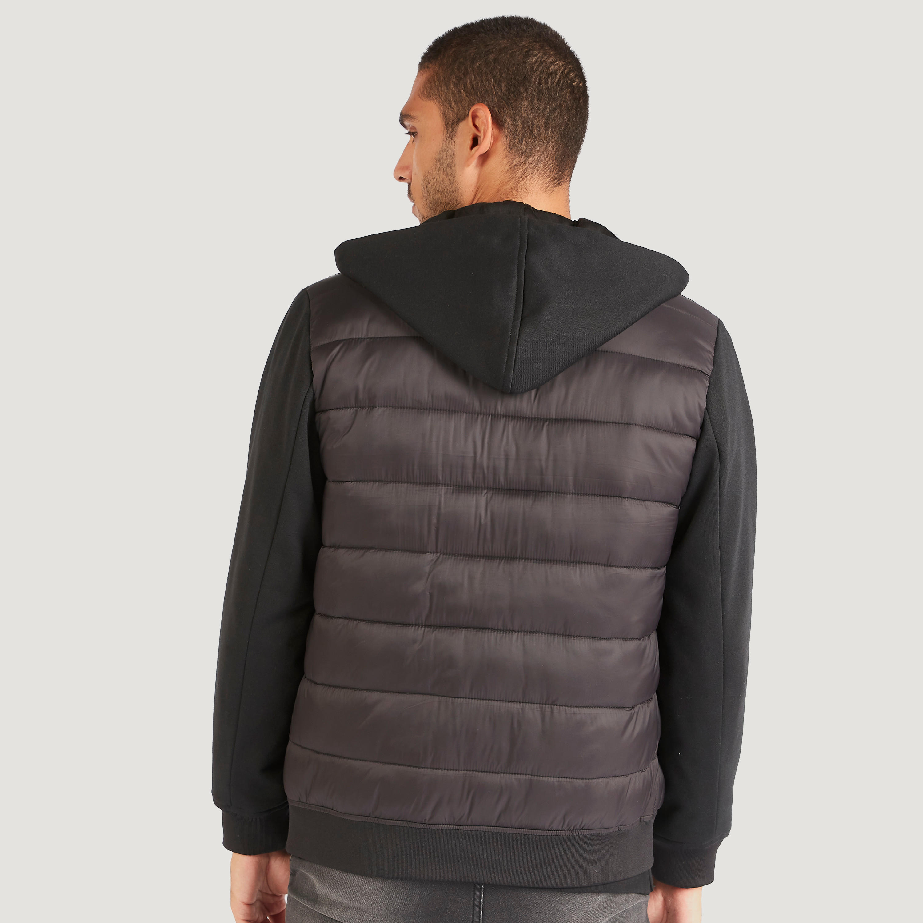 Quilted Zip Through Jacket with Long Sleeves and Hood-men-clothing-jacketsandblazers-jackets-image-5