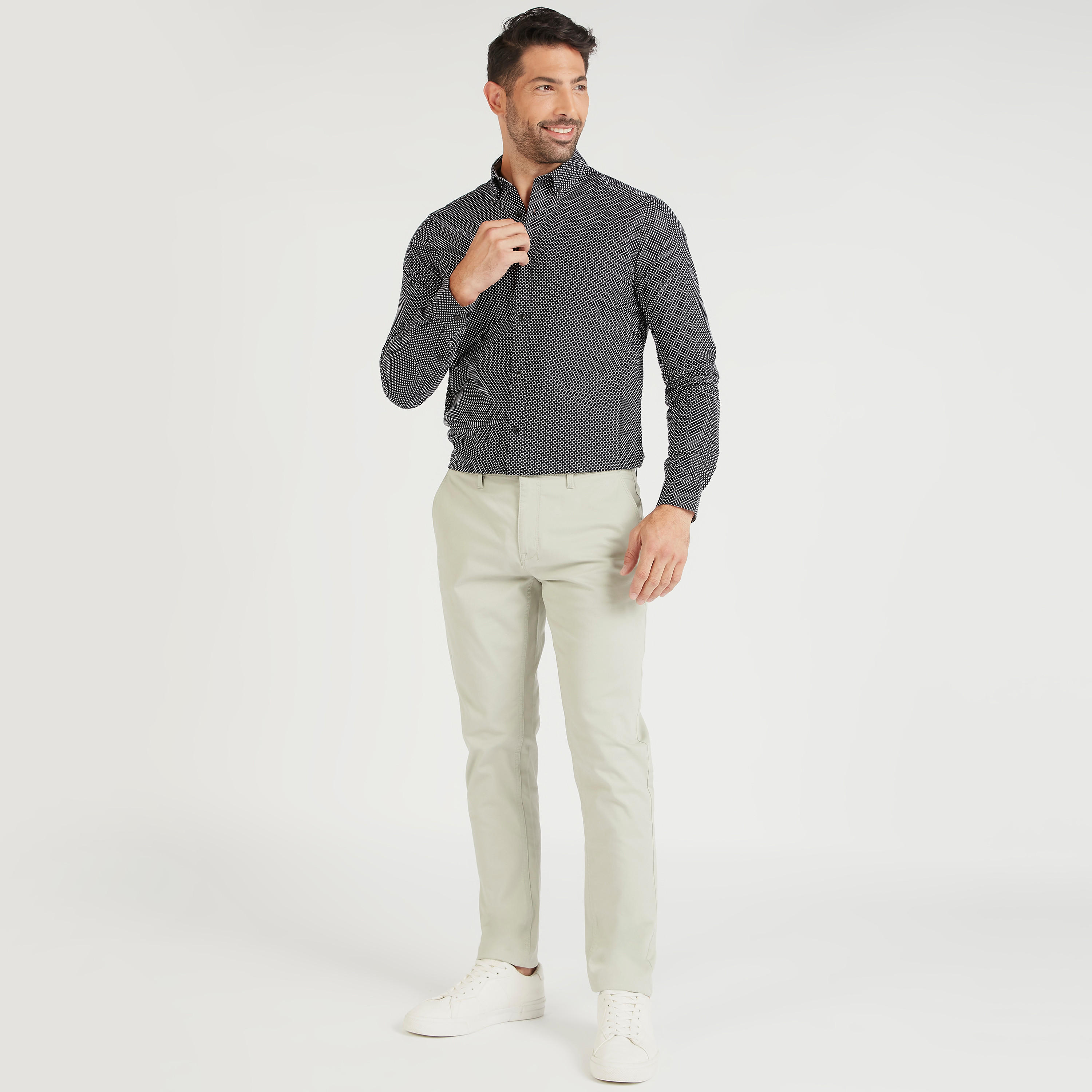 Printed Shirt with Long Sleeves and Button Closure-men-clothing-shirts-image-2