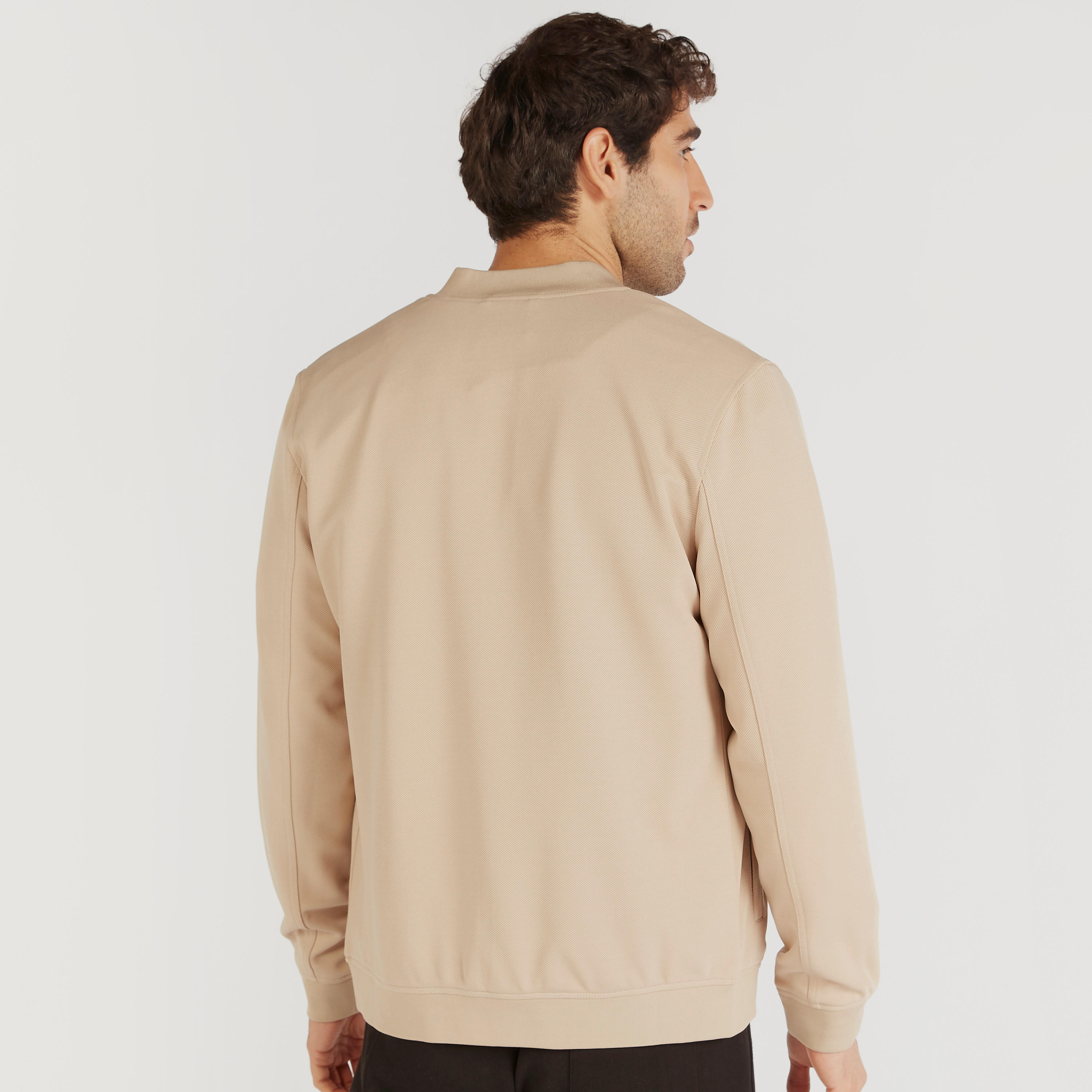 Solid Zip Through Bomber Jacket with Long Sleeves and Pockets-men-clothing-jacketsandblazers-jackets-image-4