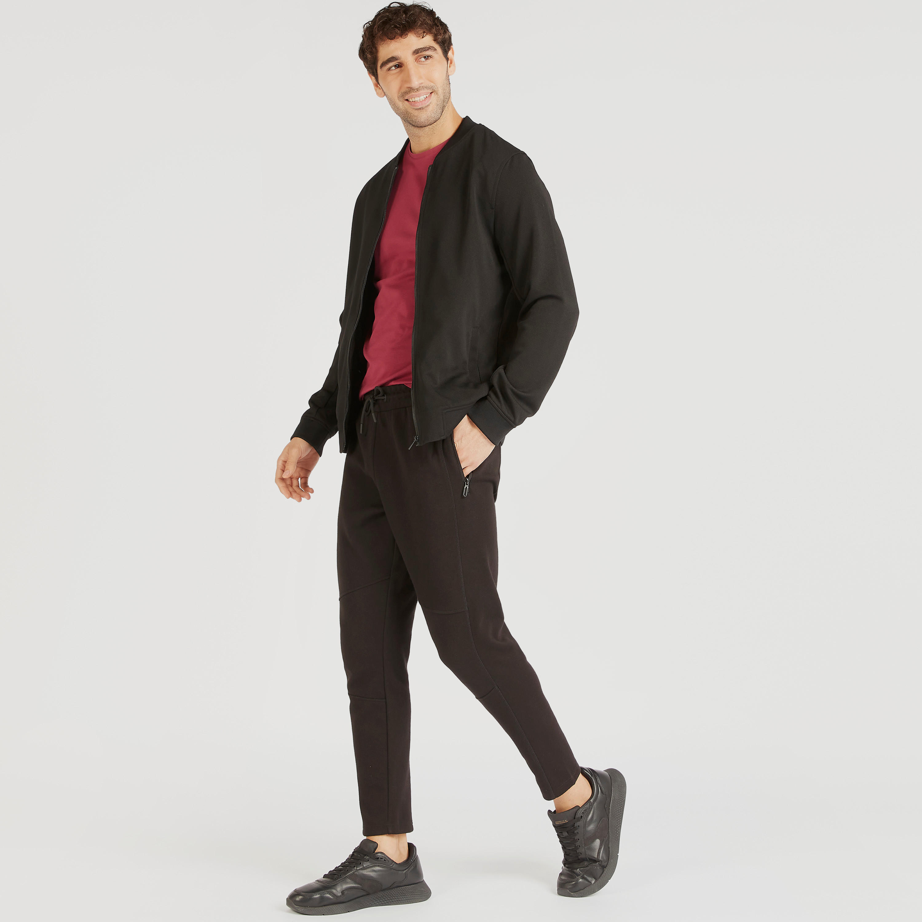 Solid Zip Through Bomber Jacket with Long Sleeves and Pockets-men-clothing-jacketsandblazers-jackets-image-11