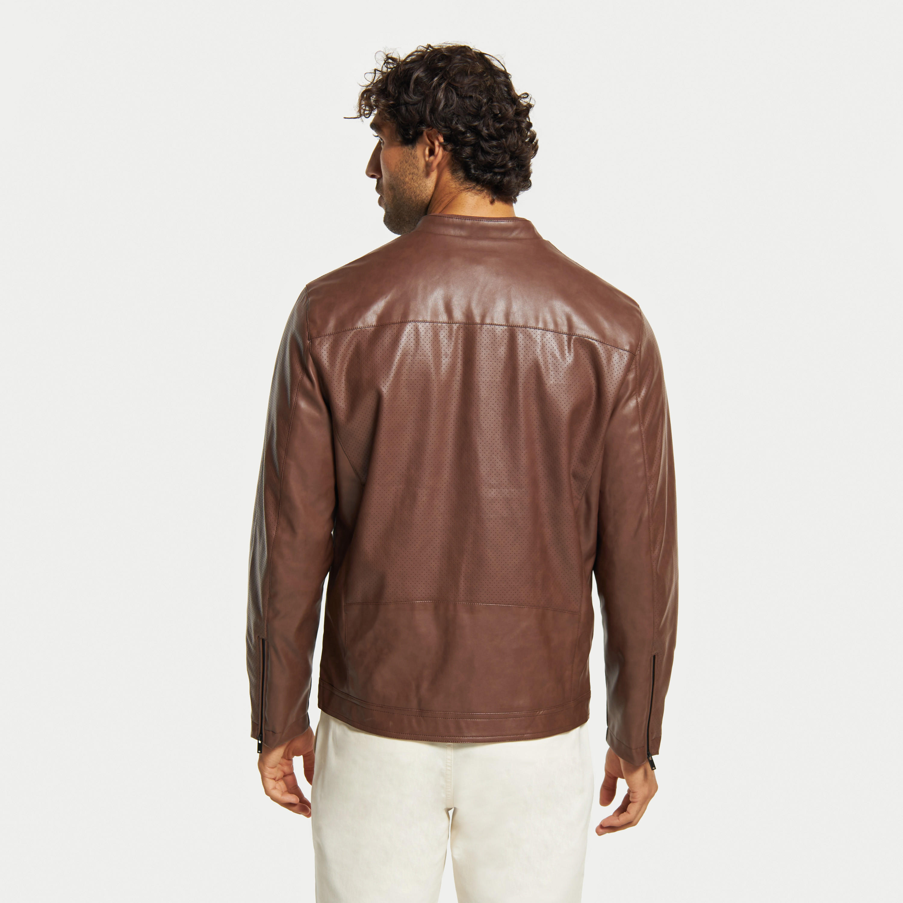 جاكيت بايكر بارز الملمس بياقة ماندارين وجيوب-men-clothing-jacketsandblazers-jackets-image-8