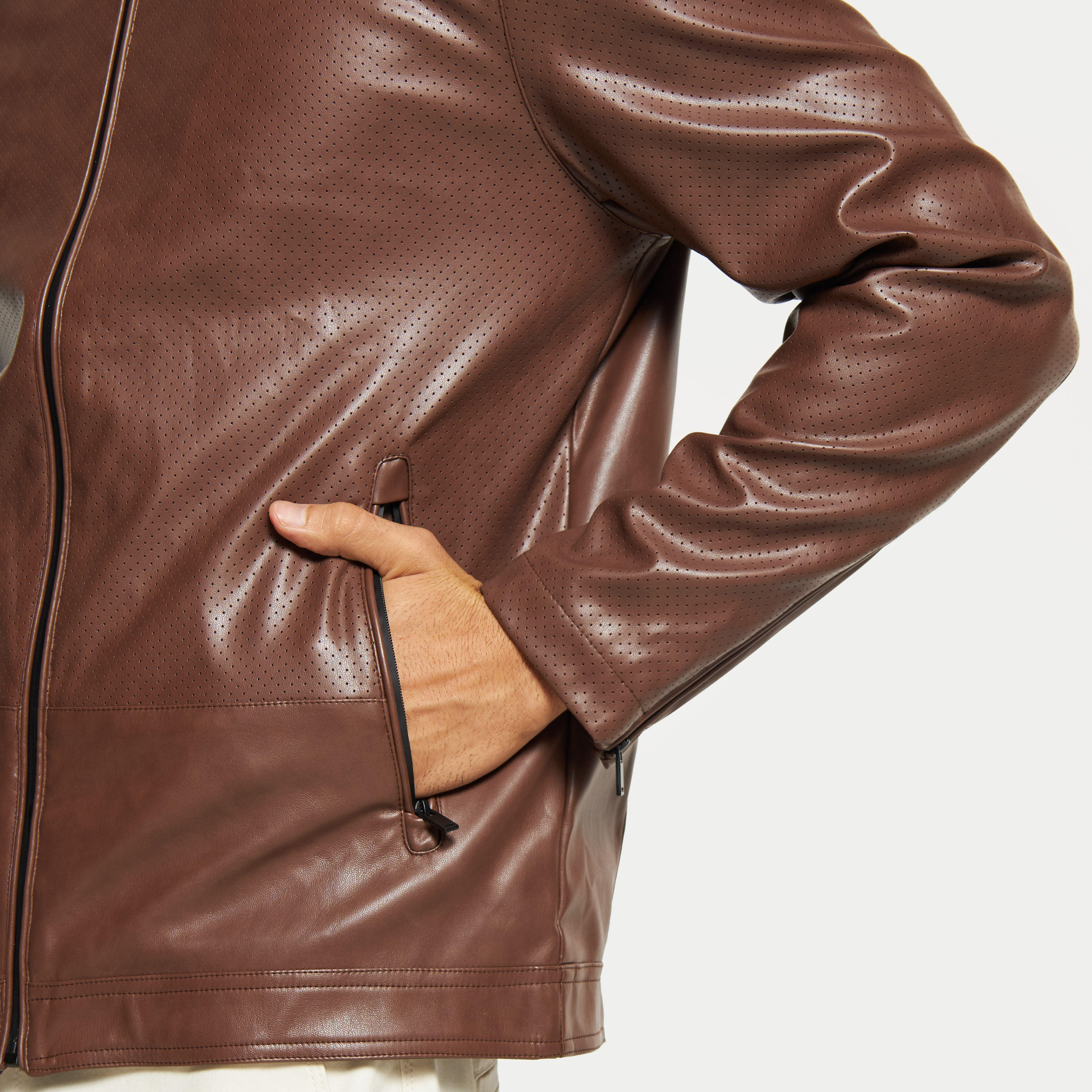 جاكيت بايكر بارز الملمس بياقة ماندارين وجيوب-men-clothing-jacketsandblazers-jackets-image-9