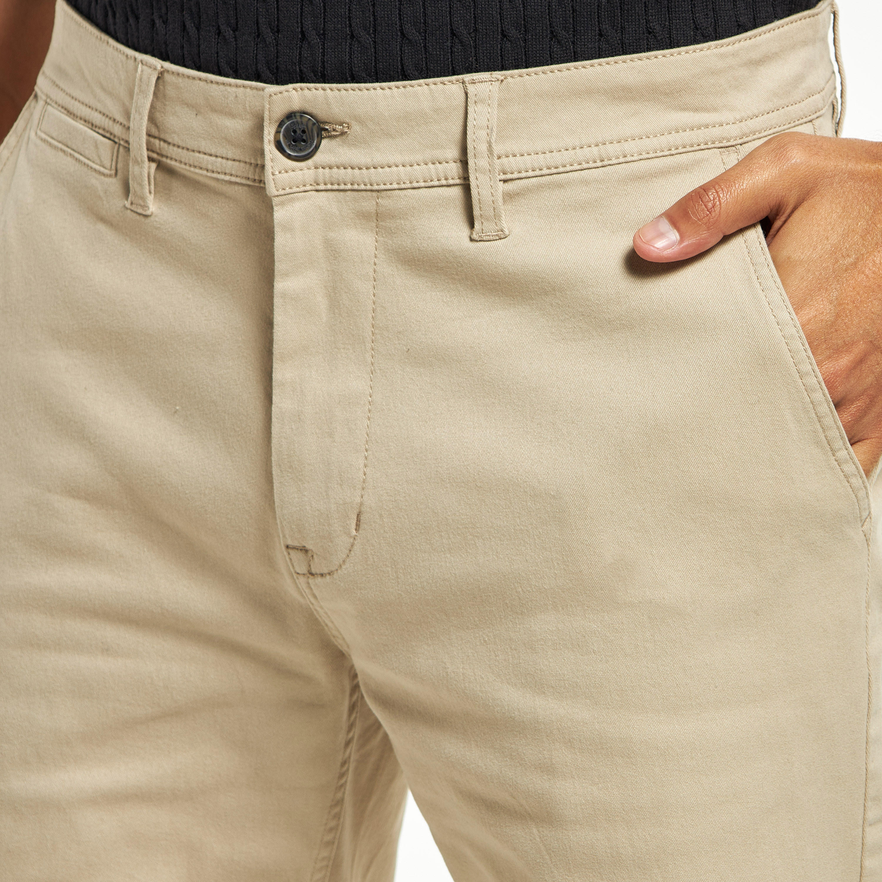 Solid Shorts with Button Closure and Pockets-men-clothing-bottoms-shorts-image-16
