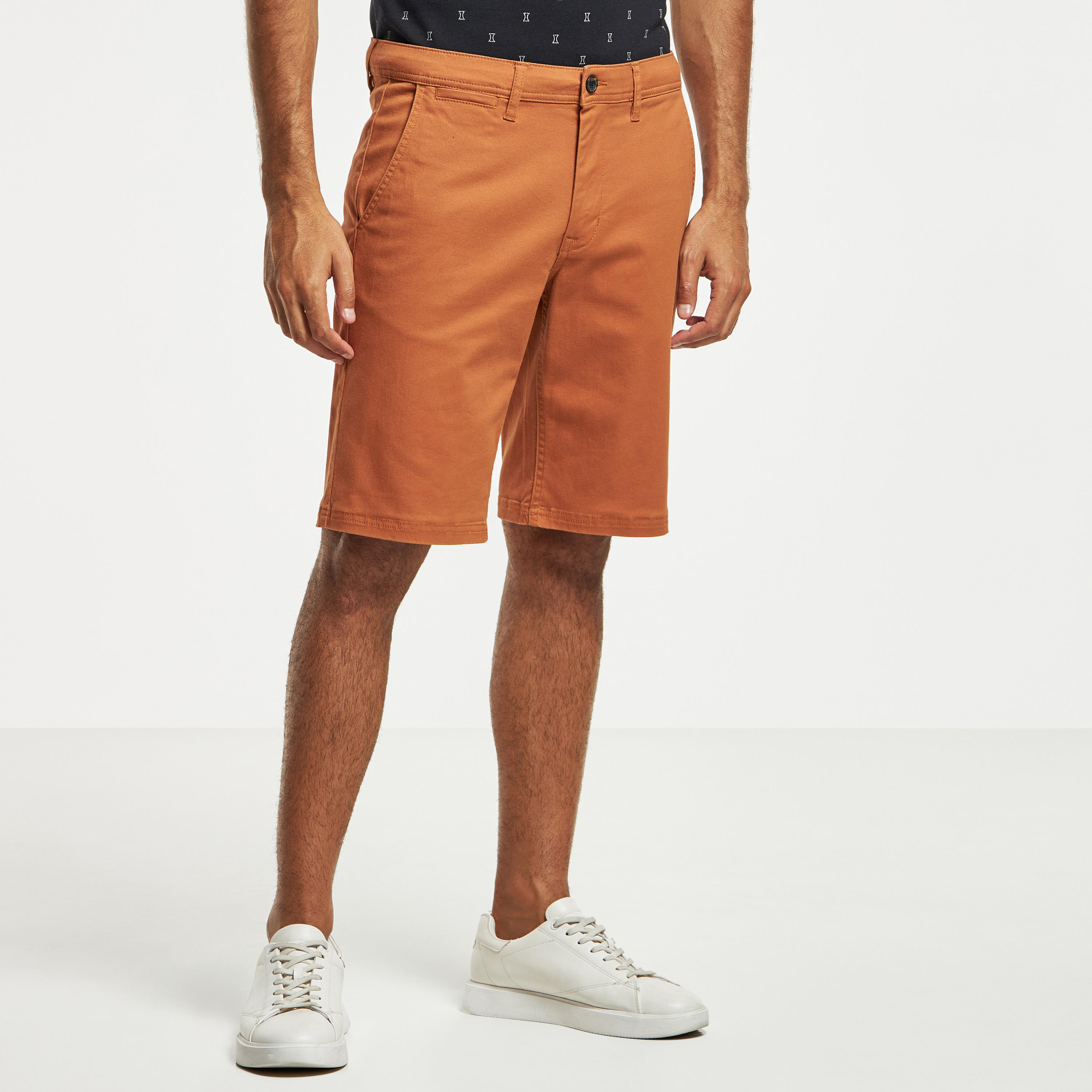 Solid Shorts with Button Closure and Pockets-men-clothing-bottoms-shorts-image-21