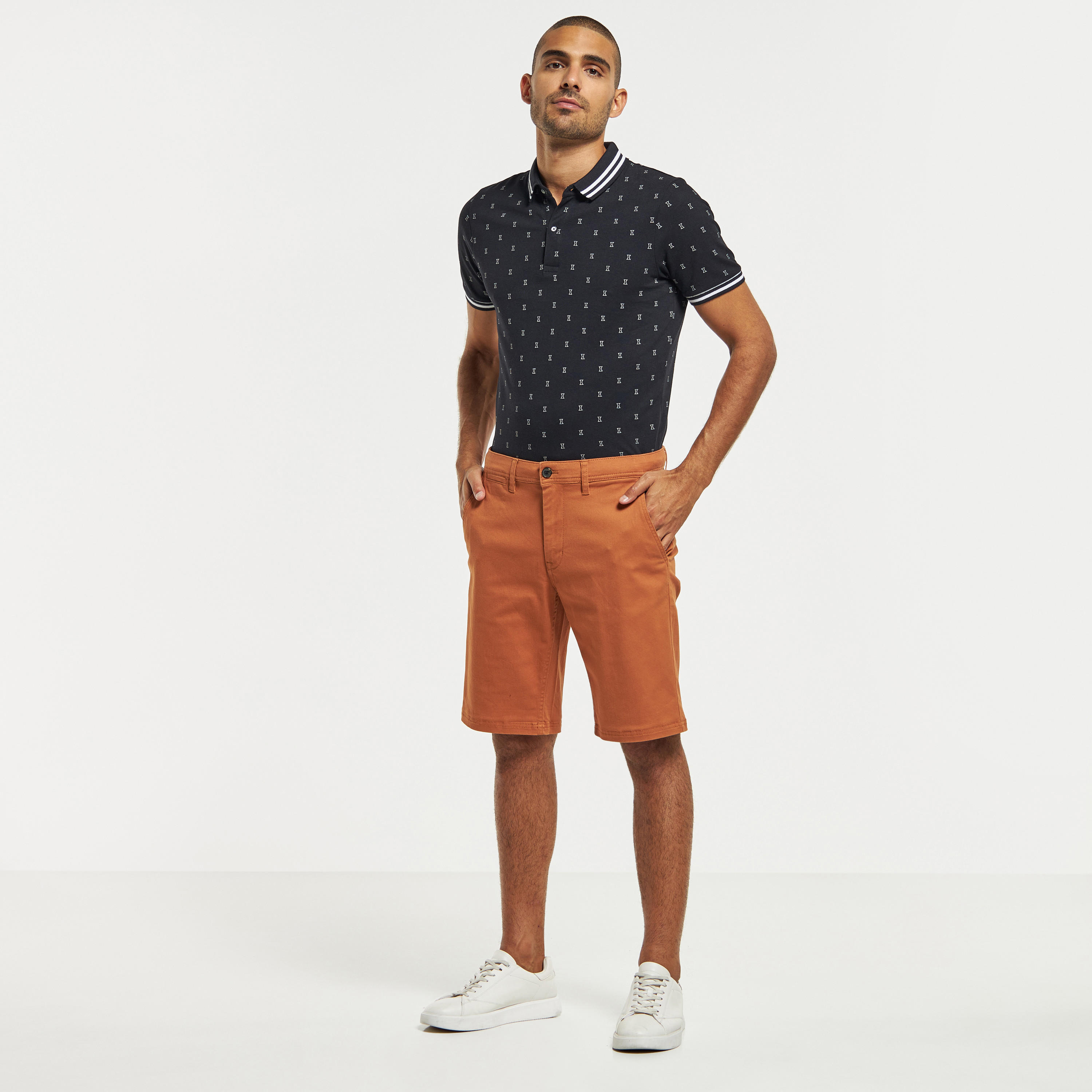 Solid Shorts with Button Closure and Pockets-men-clothing-bottoms-shorts-image-22