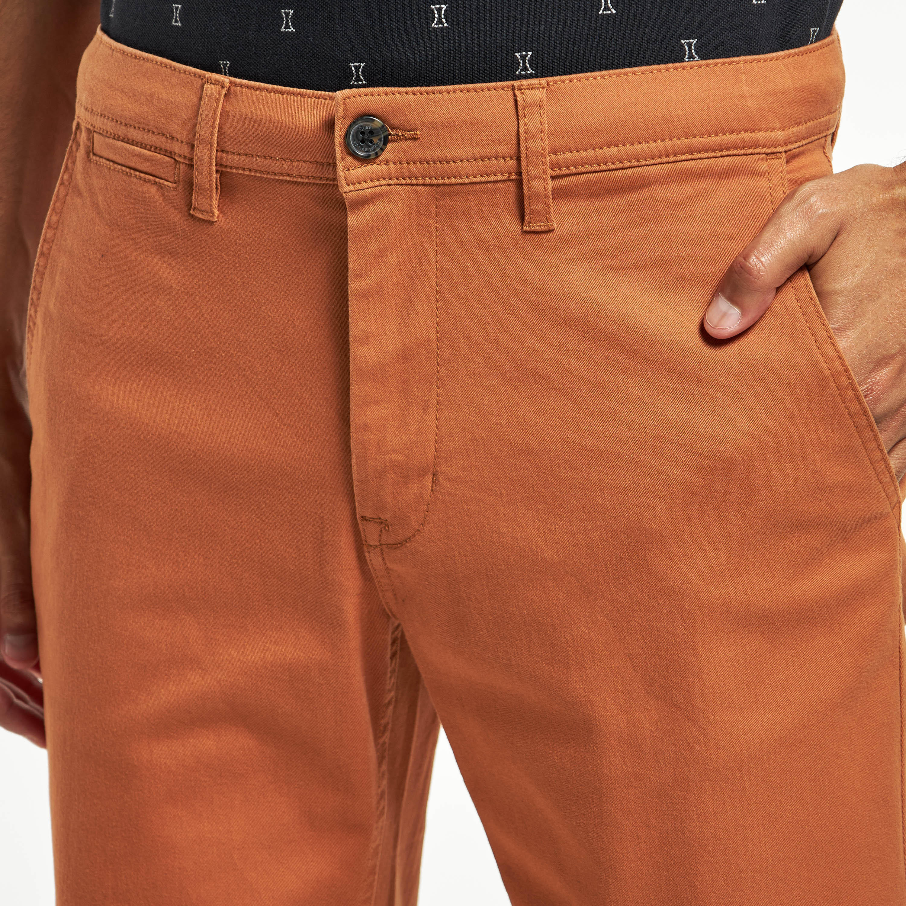 Solid Shorts with Button Closure and Pockets-men-clothing-bottoms-shorts-image-24