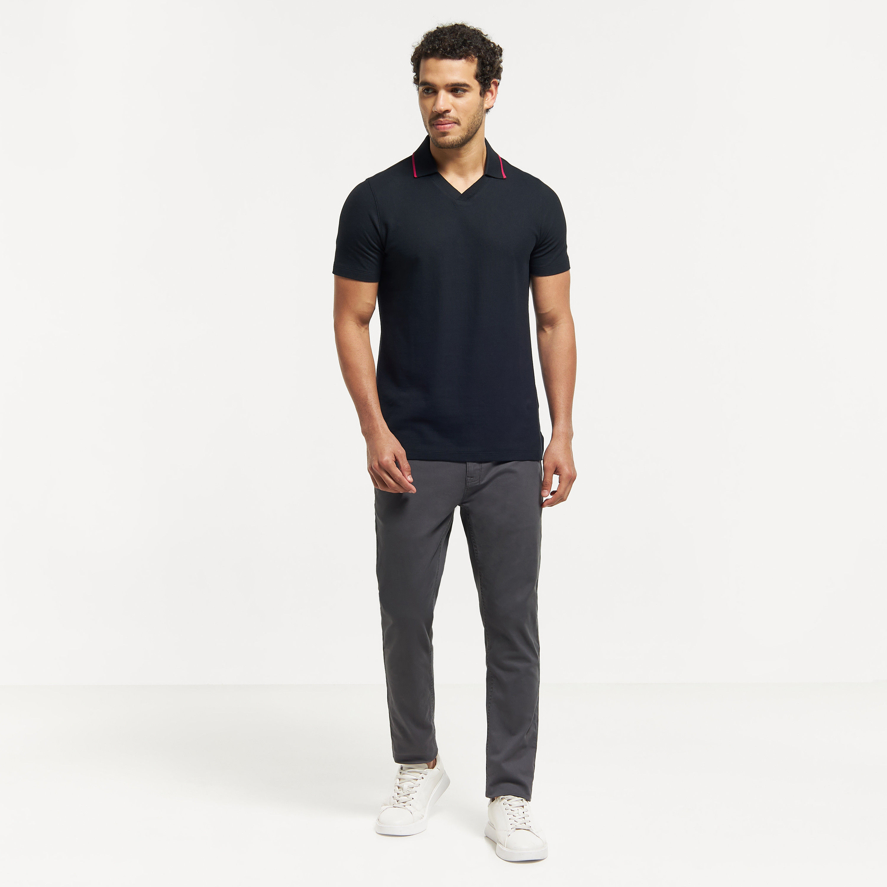 تيشيرت بولو سادة بأكمام قصيرة-men-clothing-tshirtsandpolos-polos-image-9