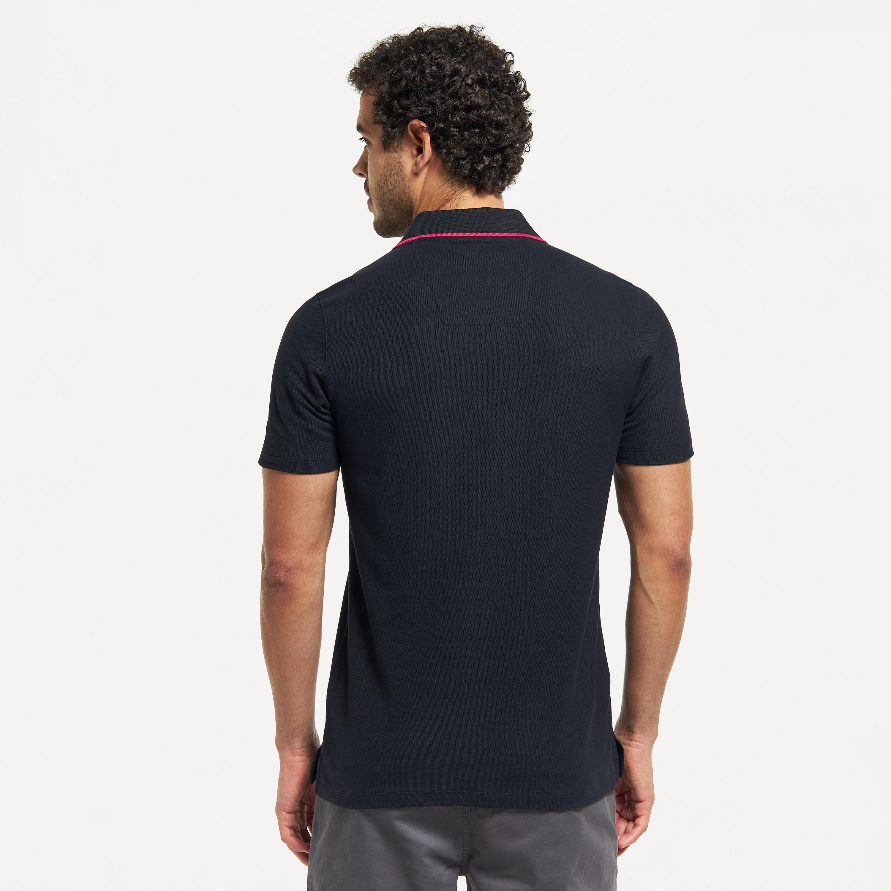 تيشيرت بولو سادة بأكمام قصيرة-men-clothing-tshirtsandpolos-polos-image-2