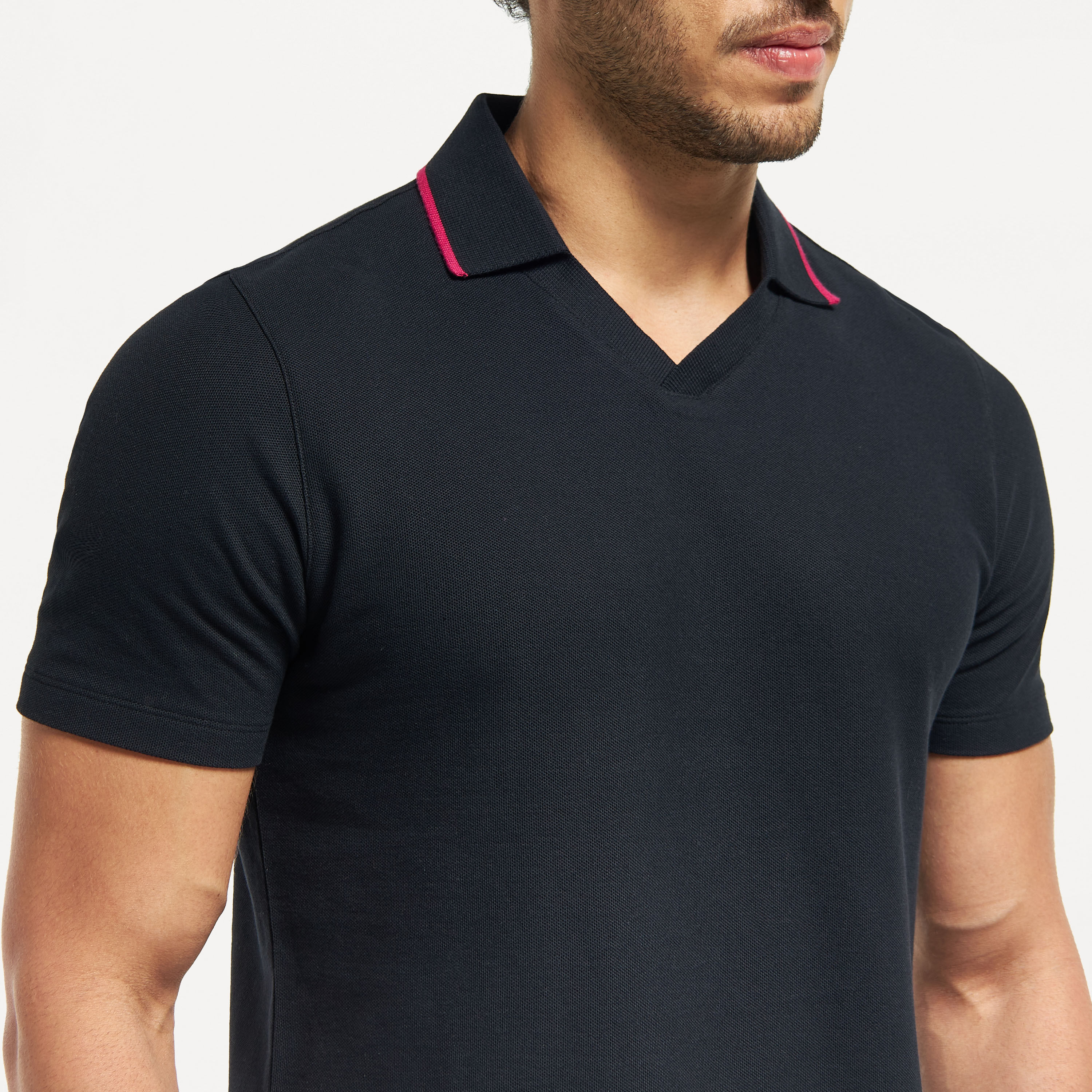 تيشيرت بولو سادة بأكمام قصيرة-men-clothing-tshirtsandpolos-polos-image-7