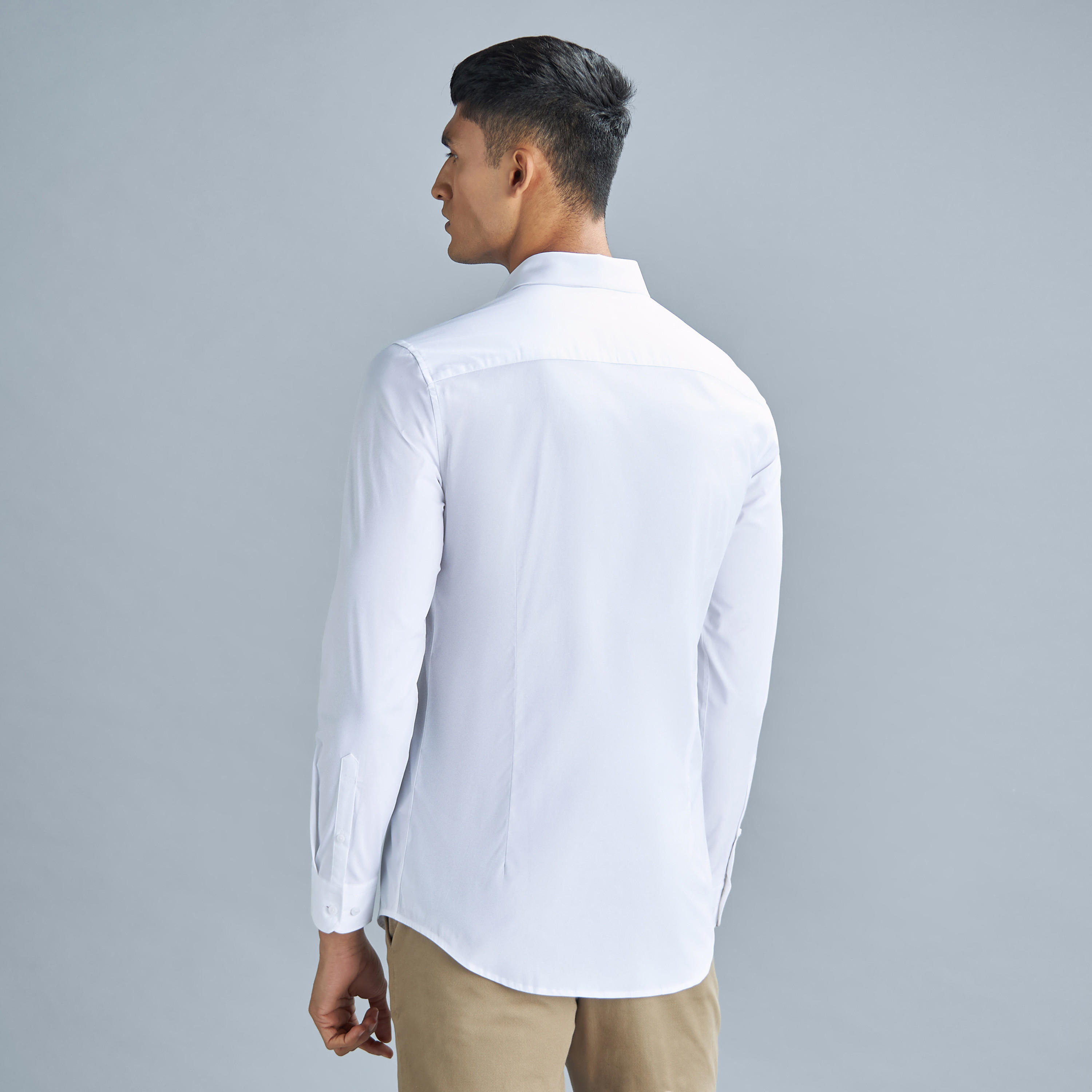 Solid Shirt with Long Sleeves and Button Closure-men-clothing-shirts-image-3